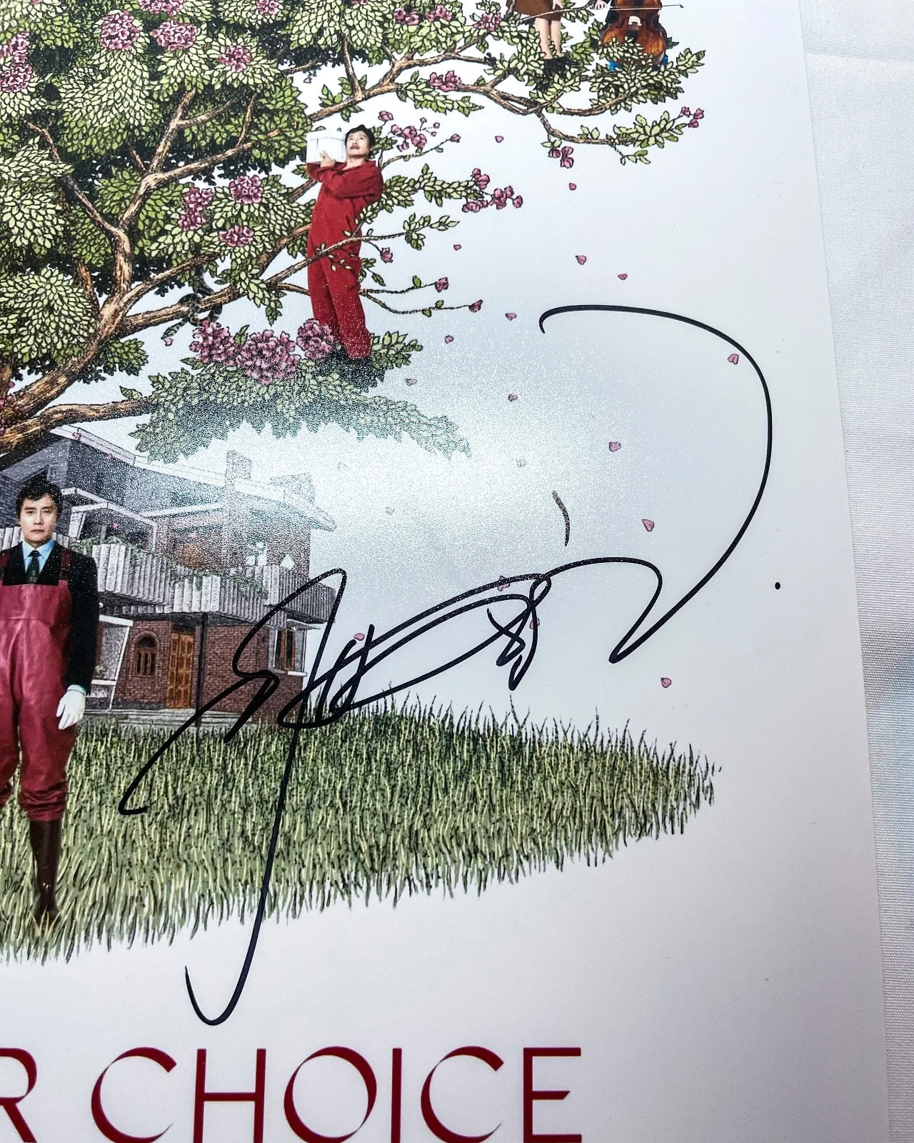 Lee Byung-hun, Park Chan-wook — Lee Byung-hun & Park Chan-wook dual Signed NO OTHER CHOICE 12x18 Photo JSA, изображение 2