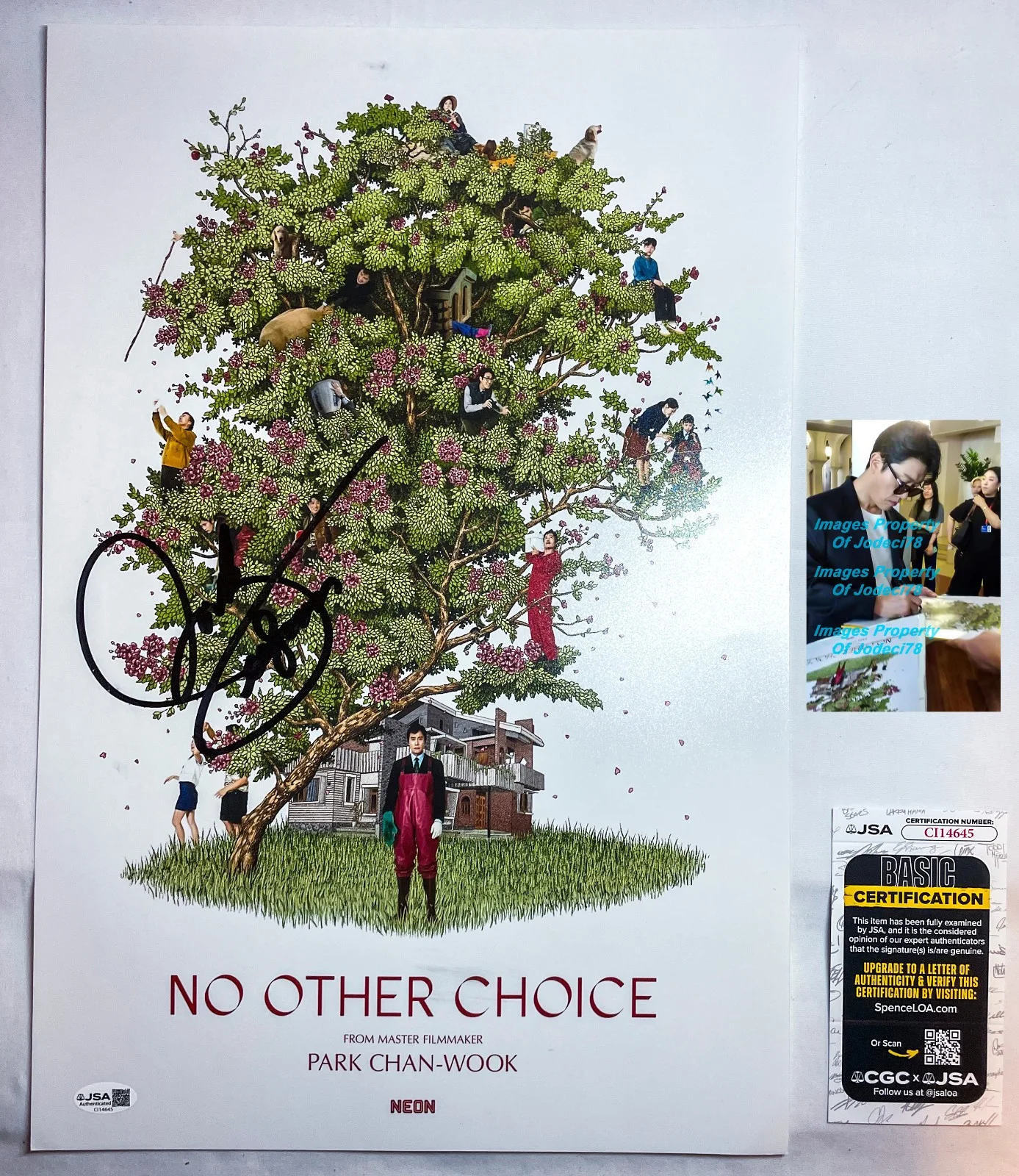 Park Chan-wook — Park Hee-soon Signed Autographed NO OTHER CHOICE 12x18 Photo Poster PROOF JSA