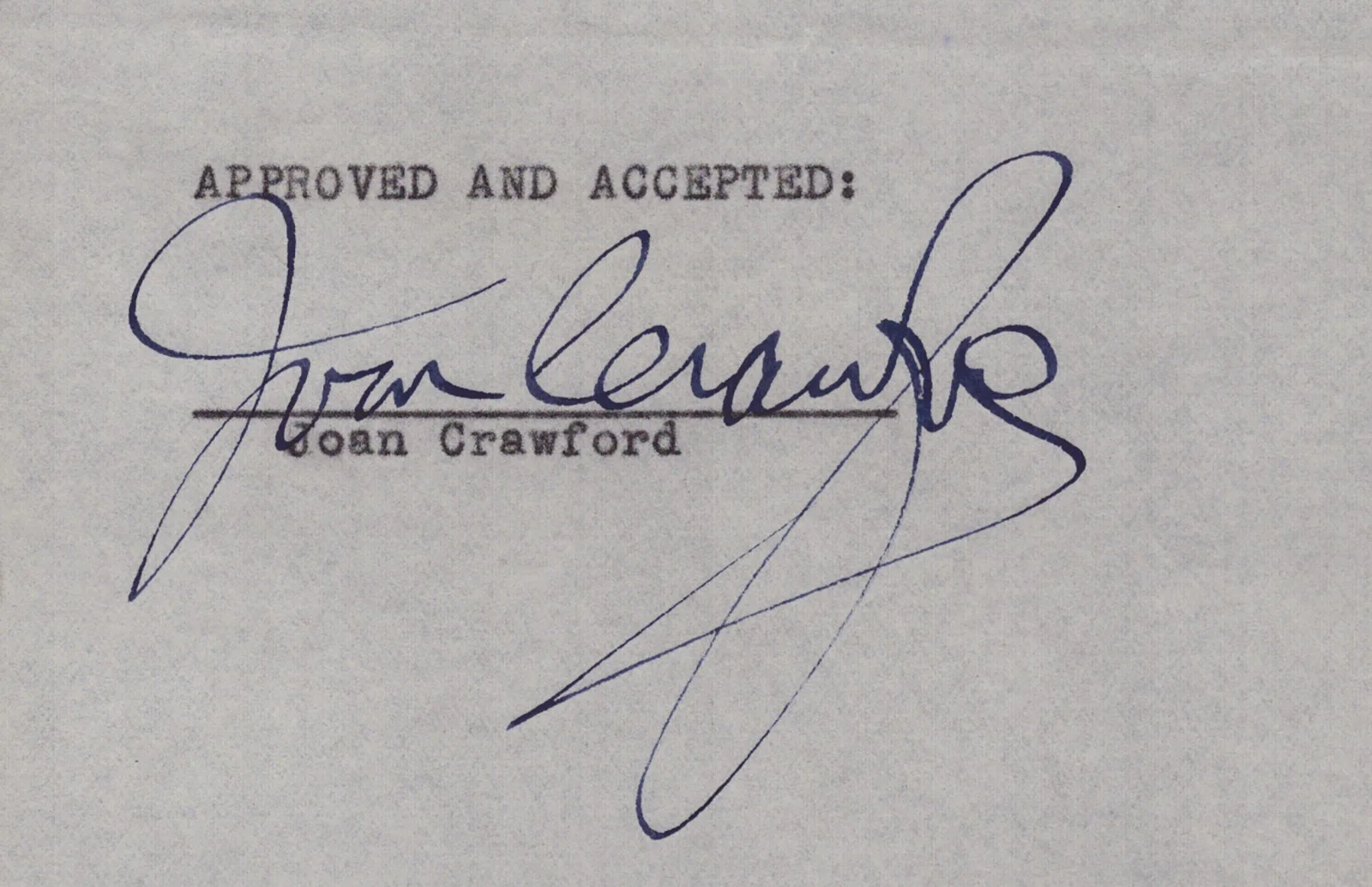 Joan Crawford — JOAN CRAWFORD - CONTRACT SIGNED 11/18/1949, image 3