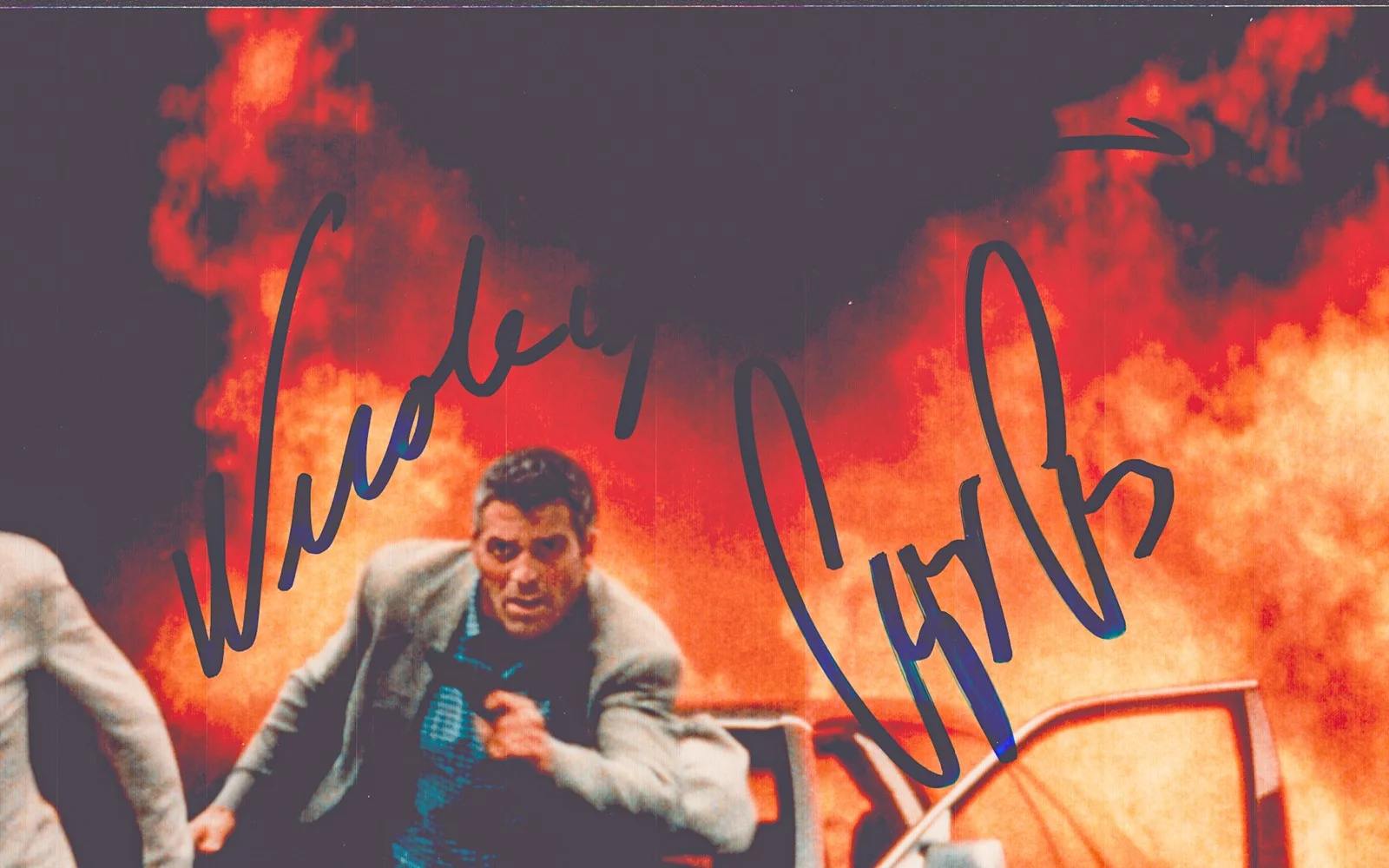 Nicole Kidman, George Clooney — PEACEMAKER MOVIE CAST - PHOTOGRAPH SIGNED WITH CO-SIGNERS, изображение 2