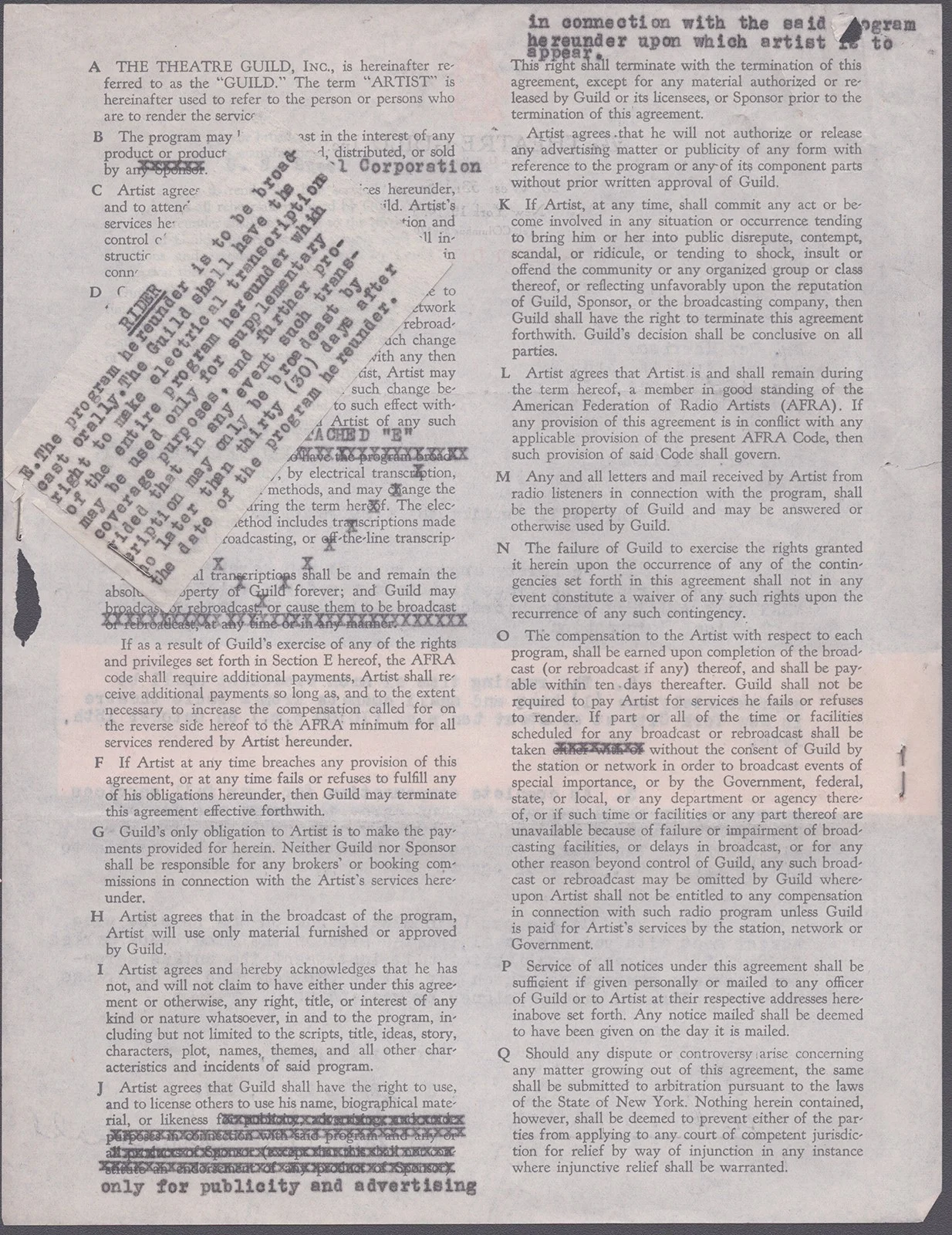 Rex Harrison, Armina Marshall — REX HARRISON - DOCUMENT SIGNED 09/25/1946 CO-SIGNED BY: ARMINA MARSHALL, image 3