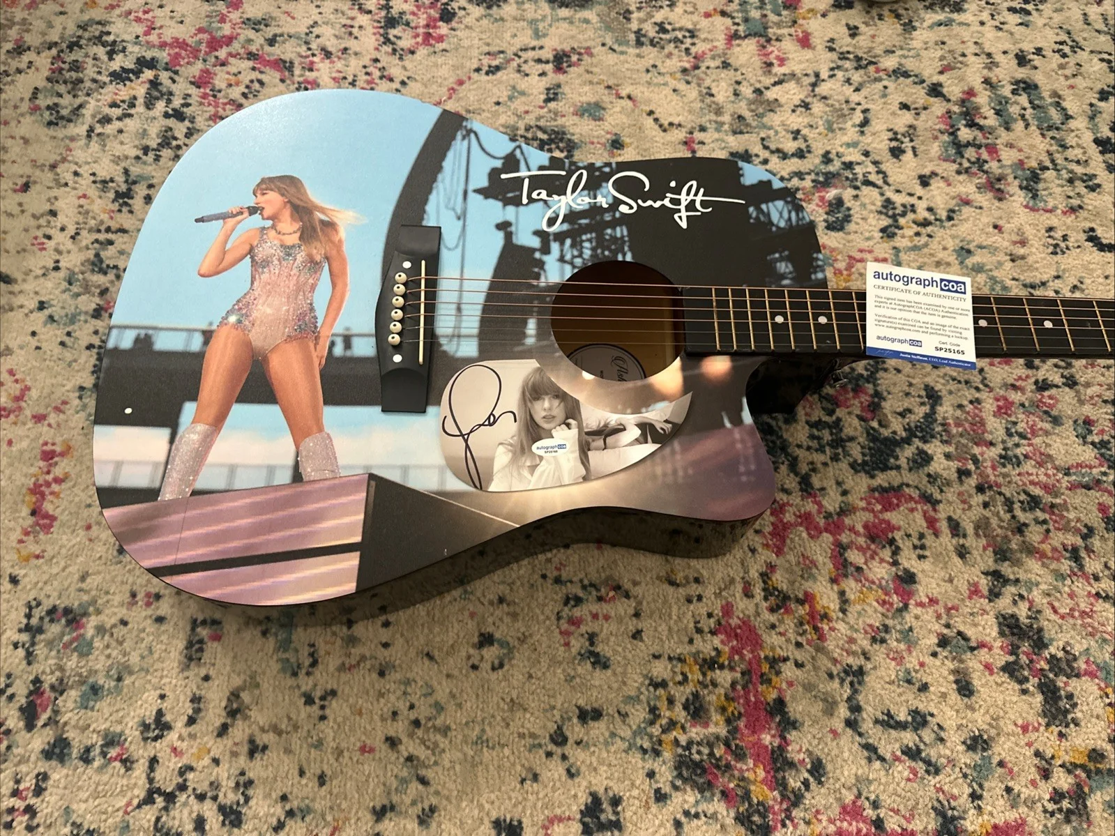 🚨Rare TAYLOR SWIFT Signed CUSTOM FULL SIZE Acoustic Guitar Country ACOA 🚨🎸, изображение 2