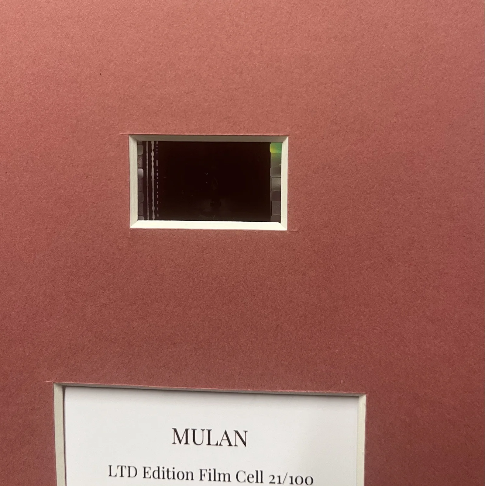 MULAN. 35mm Film Cell Mounted Display, image 3