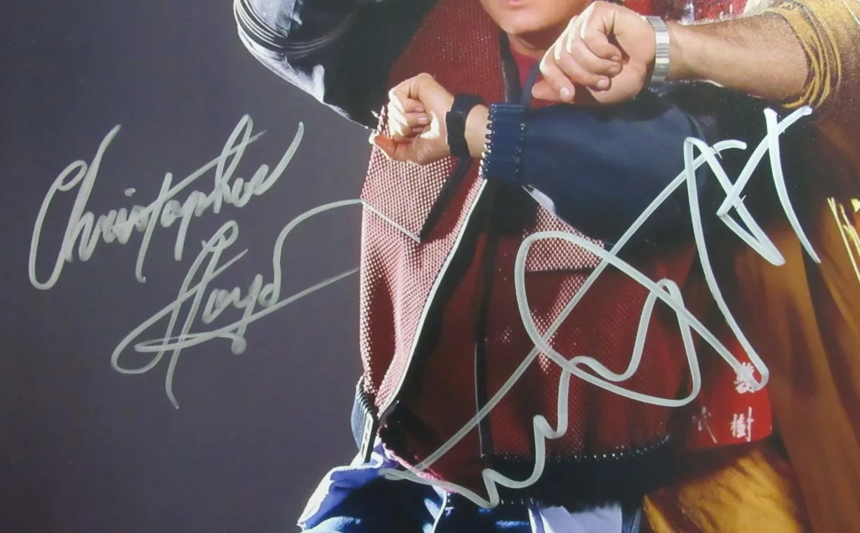 Michael J Fox/Christopher Lloyd Sign/Auto 16x20 Photo Back to Future JSA 174006, image 2