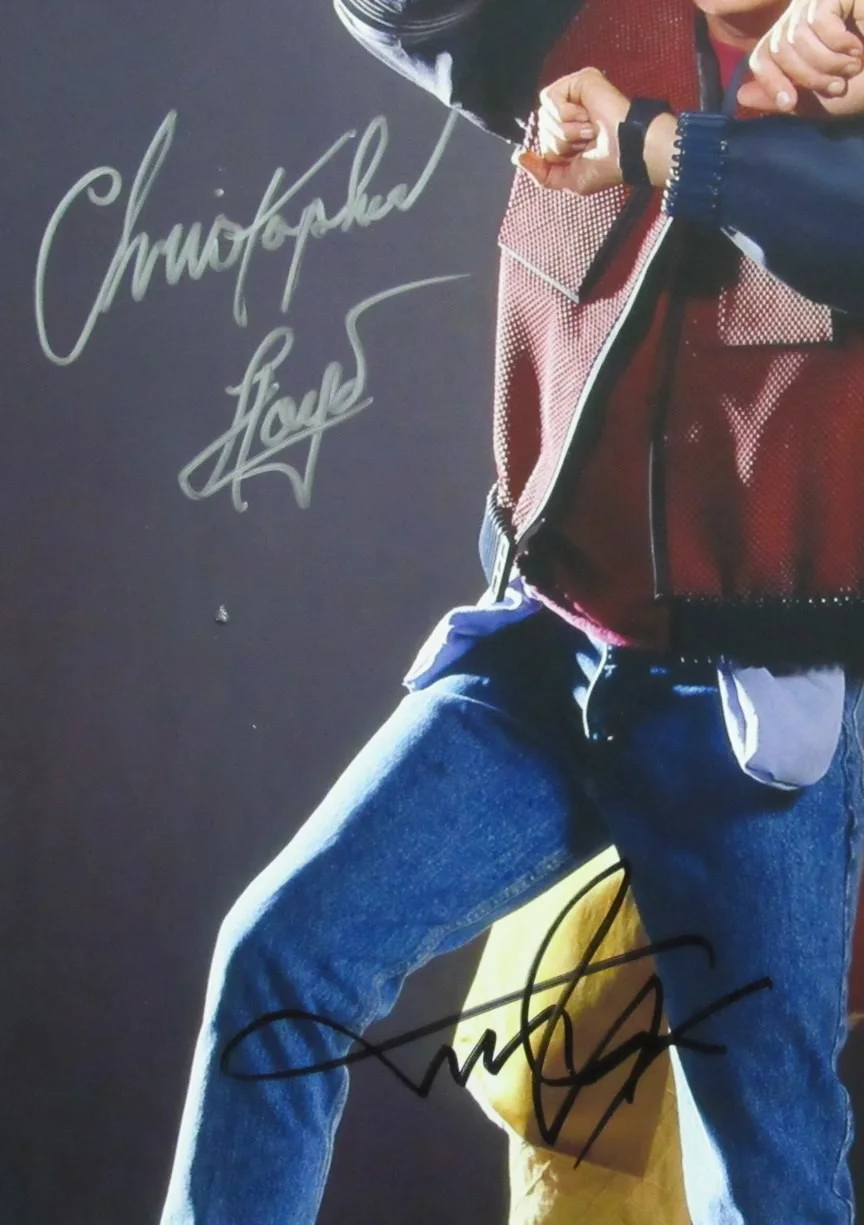 Michael J Fox/Christopher Lloyd Auto/Sign 16x20 Photo Back to Future JSA 174013, image 2