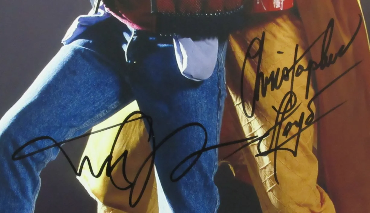 Michael J Fox/Christopher Lloyd Auto/Sign 16x20 Photo Back to Future JSA 174010, image 2