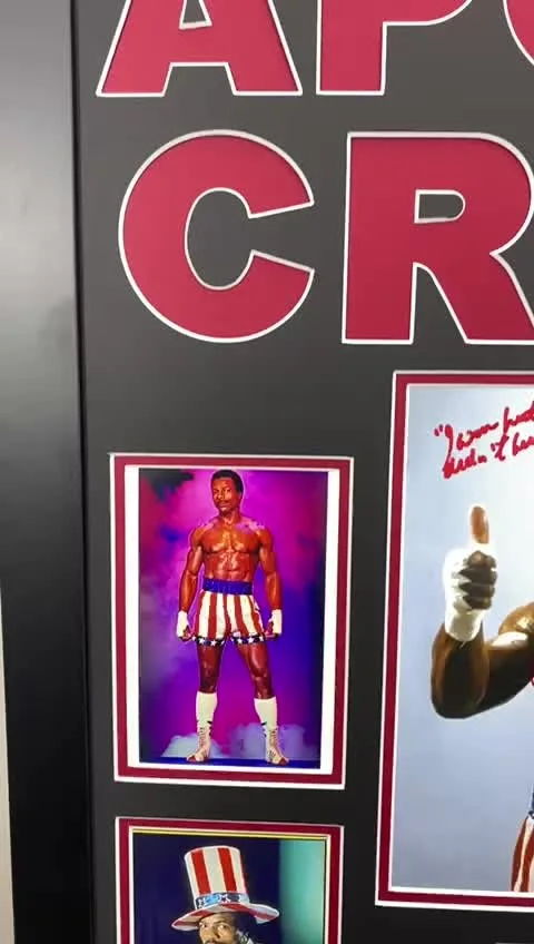 SIGNED CARL WEATHERS AKA APOLLO CREED MONTAGE BRANDNEW FRAMED WITH COA, изображение 2