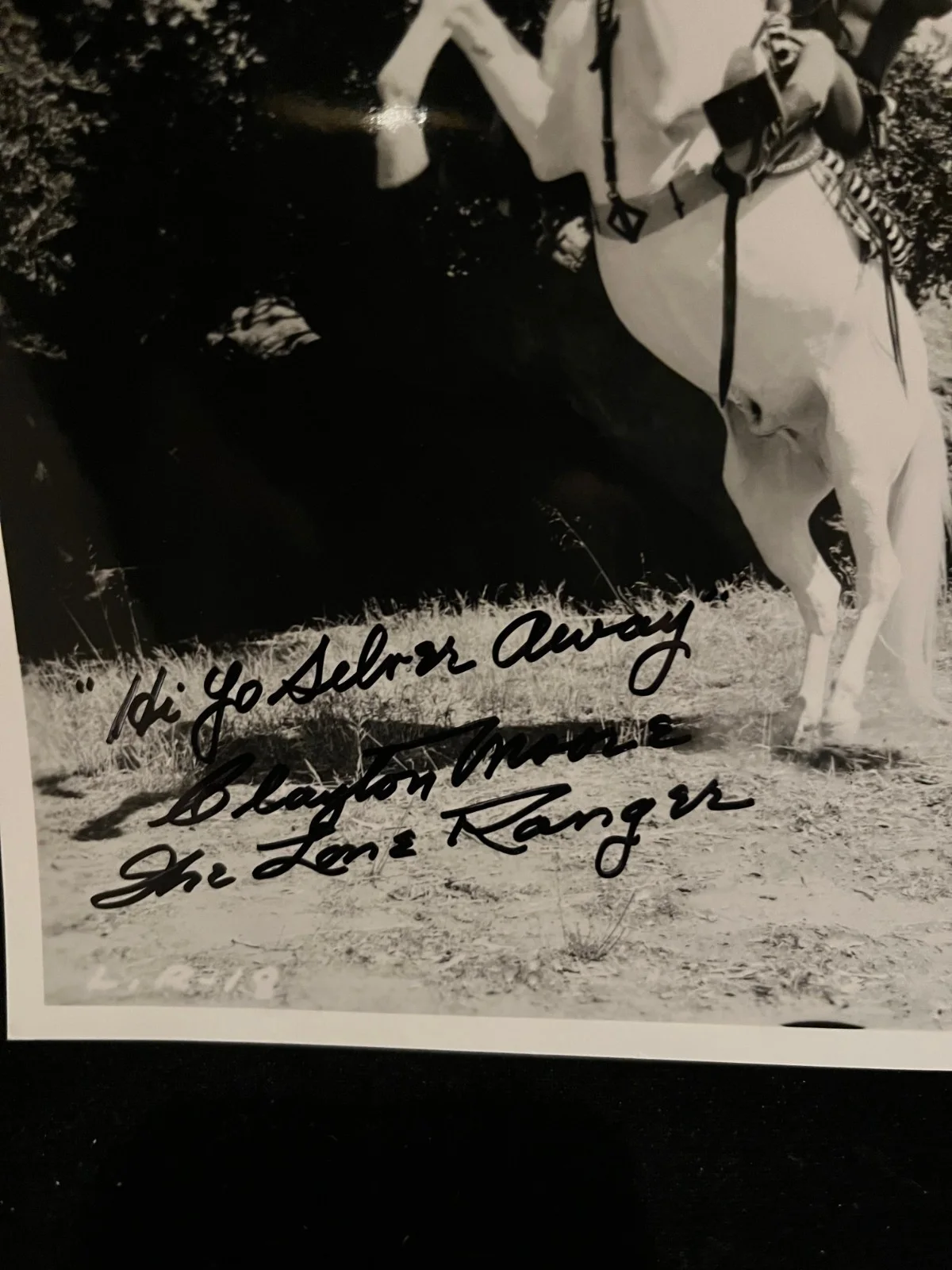 Clayton Moore The Lone Ranger Signed Autographed 8x10 Black and White Photo COA, изображение 2