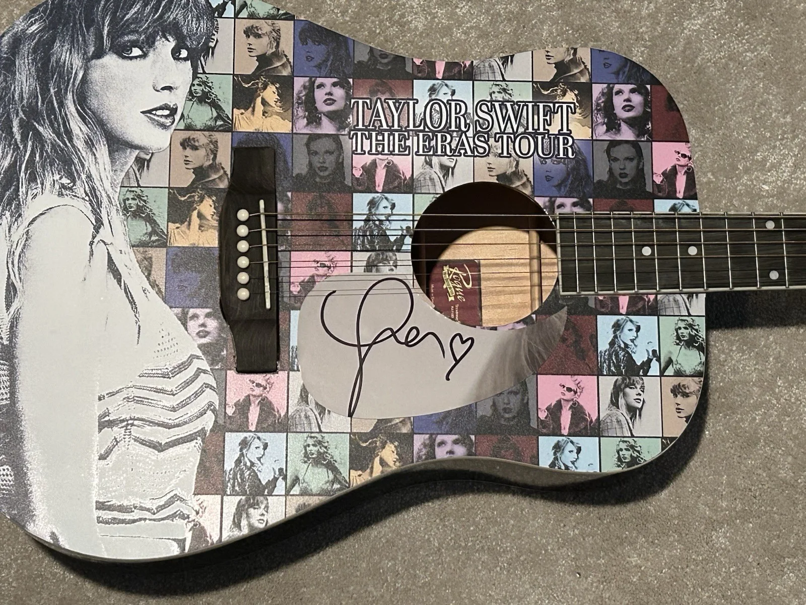 Taylor Swift Signed Acoustic Guitar With Custom Artwork Autographed, image 2