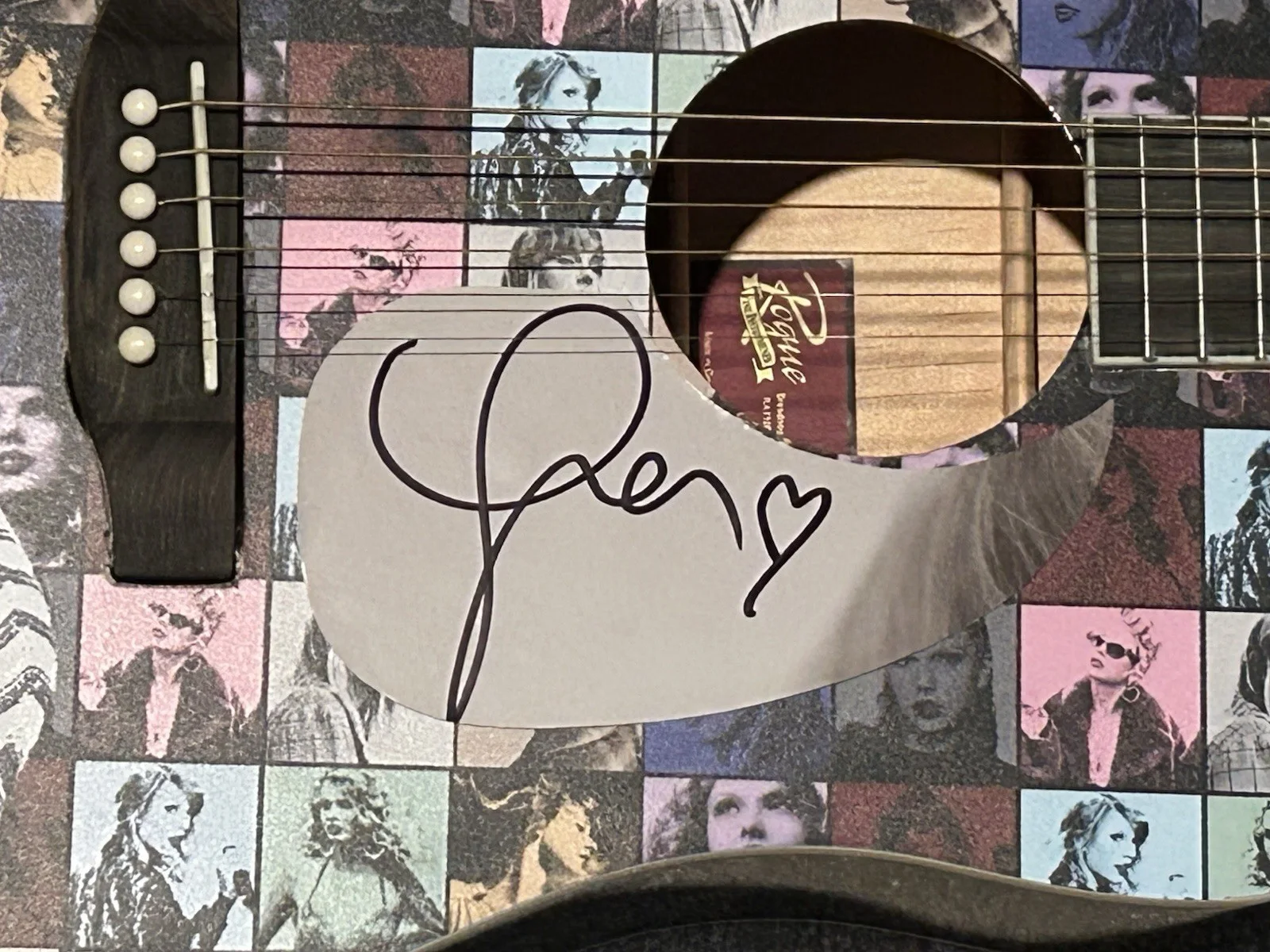 Taylor Swift Signed Acoustic Guitar With Custom Artwork Autographed, image 3
