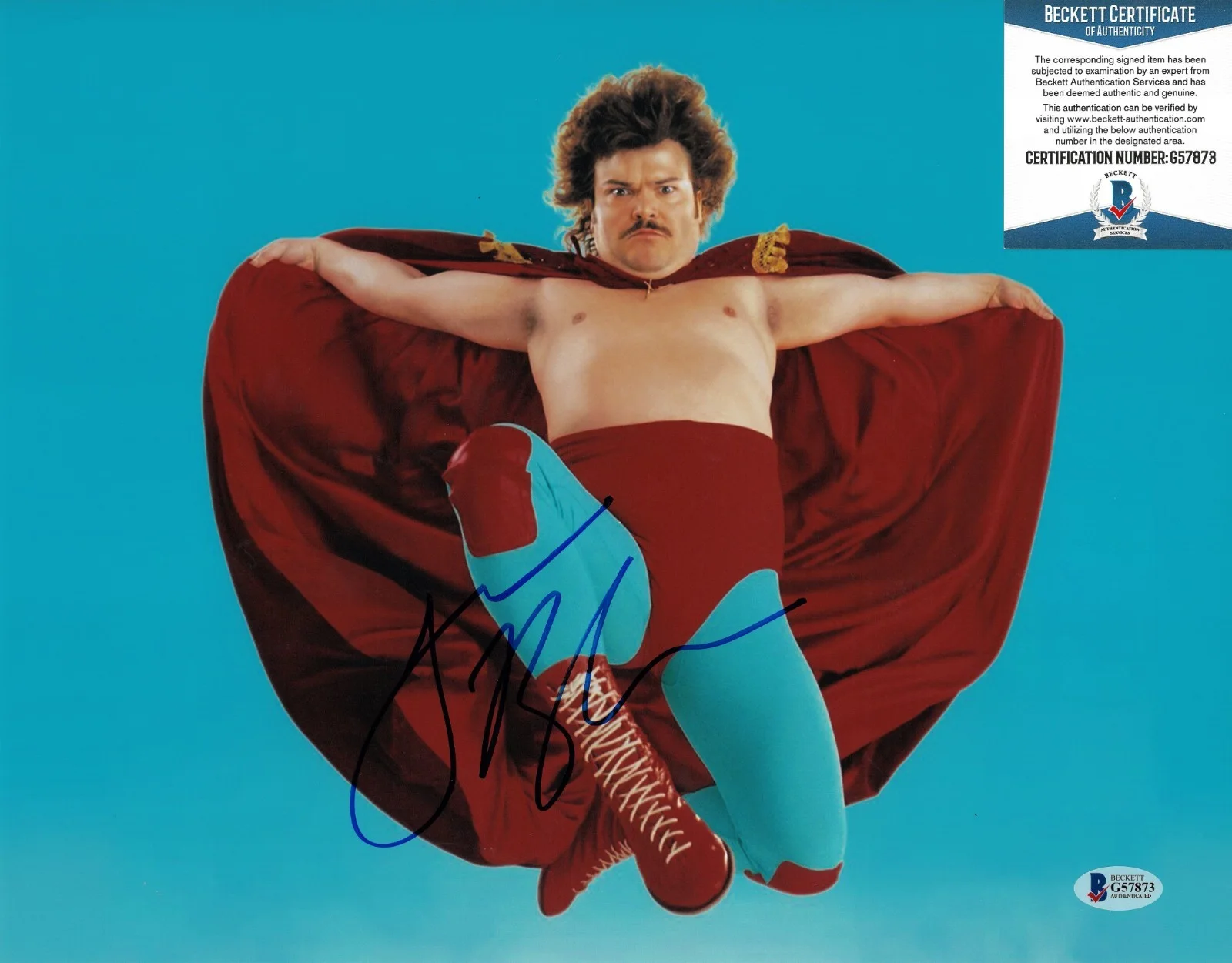 Jack Black — Jack Black Nacho Libre Signed 11x14 Photo Autographed BAS COA, image 2