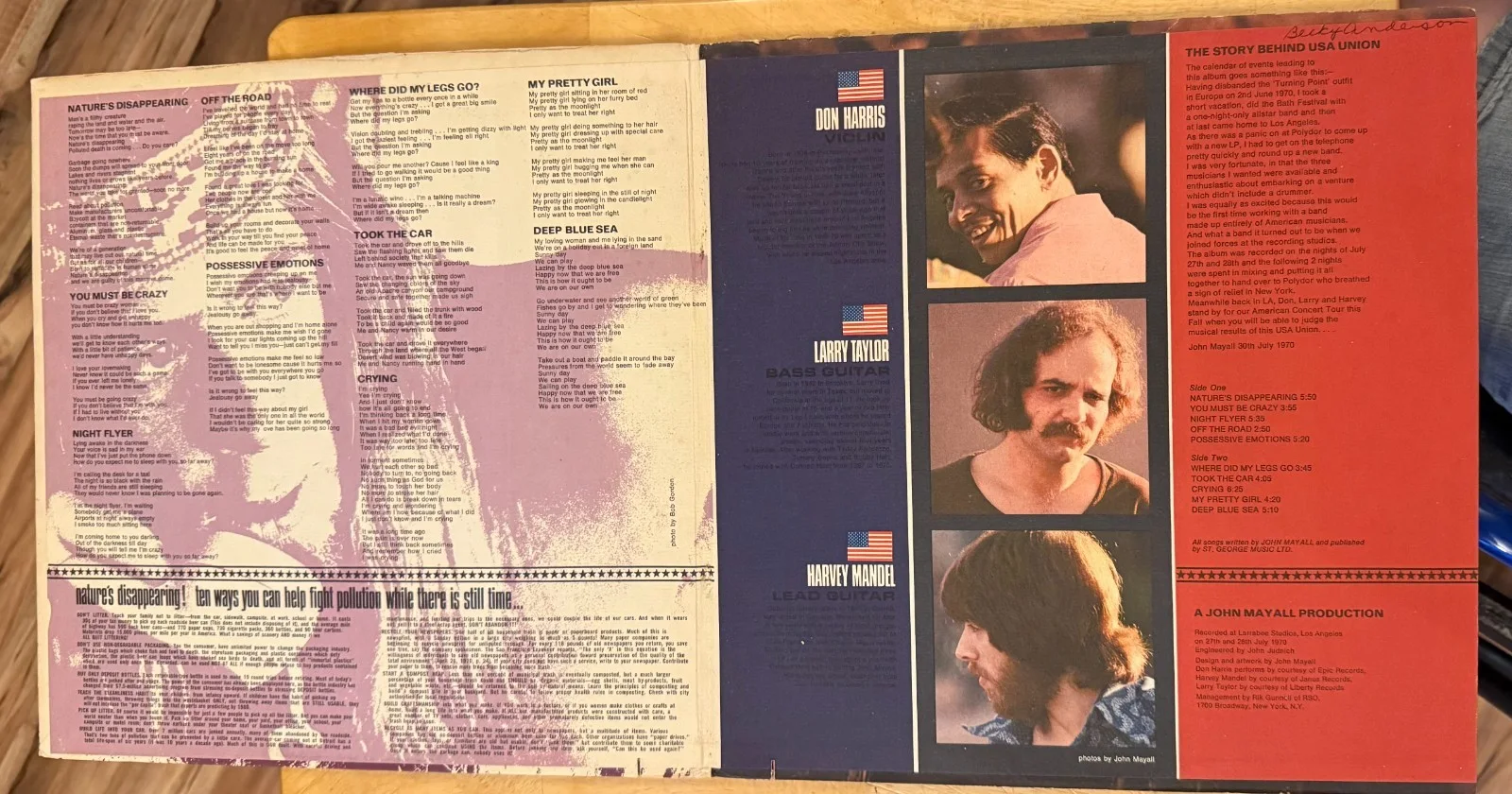 Autographed "USA Union" Album by "John Mayall", image 3