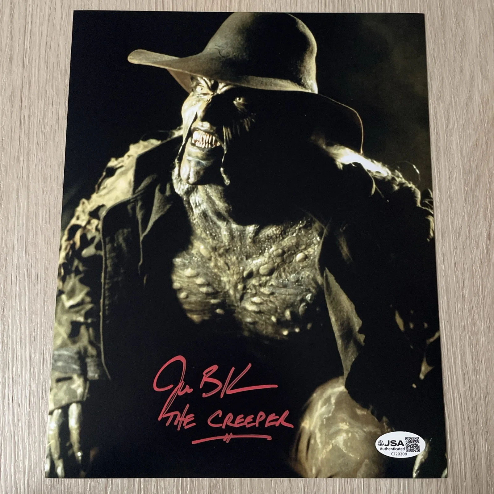 Jeepers Creepers Jonathon Breck signed The Creeper 8x10 photo JSA Autograph, изображение 2
