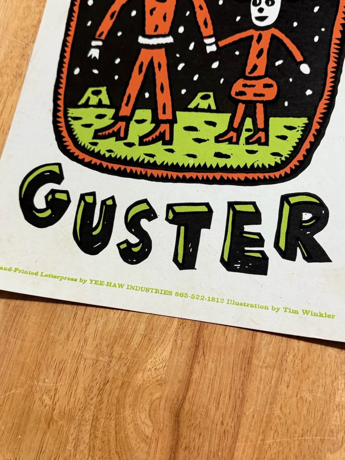 Guster Band Signed Spring Tour 2001 Poster Rare Graphic Tim Winkler, изображение 4