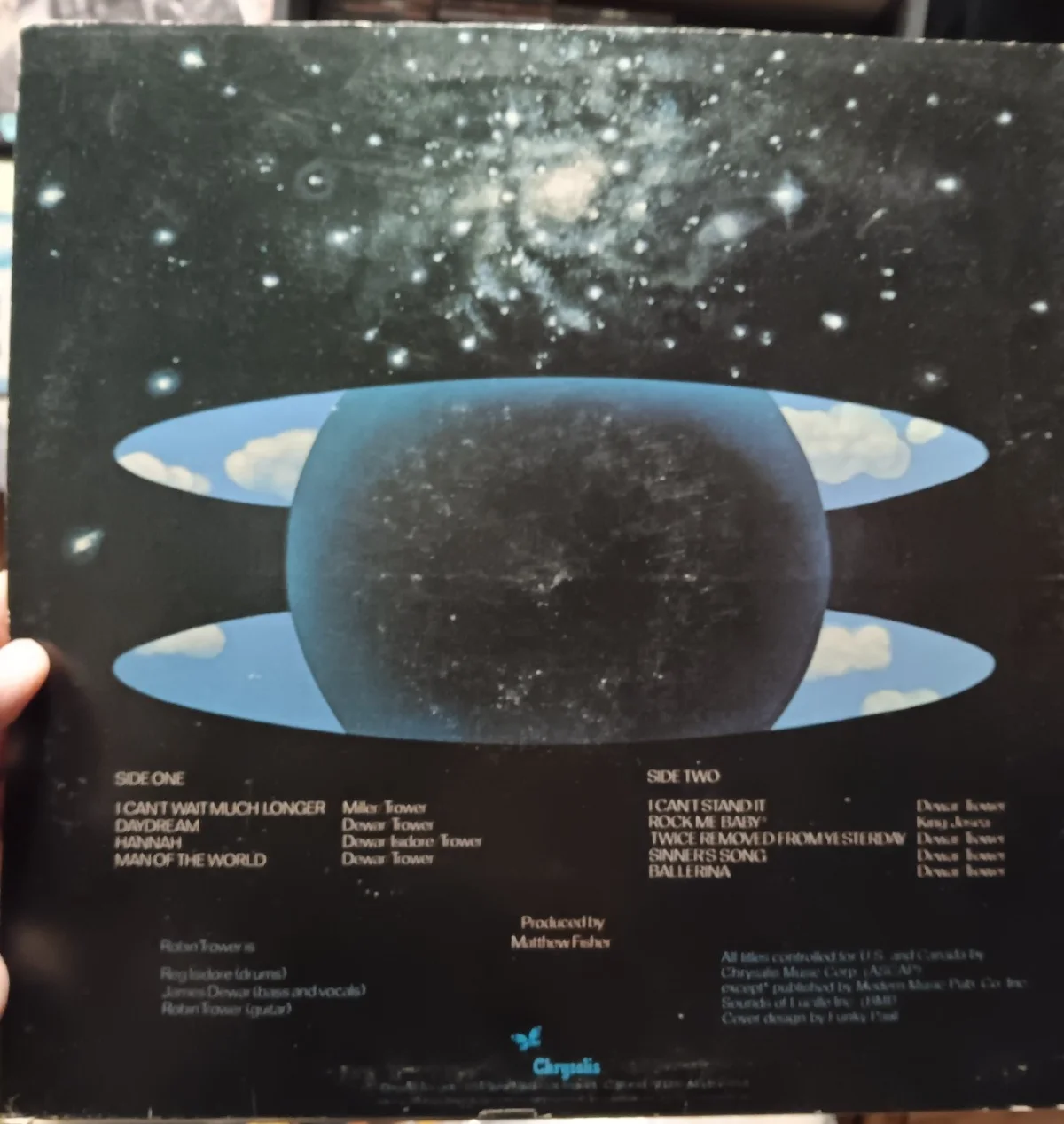 ROBIN TROWER - SIGNED "TWICE REMOVED FROM YESTERDAY" LP 1973 ORIGINAL PRESSING, image 3