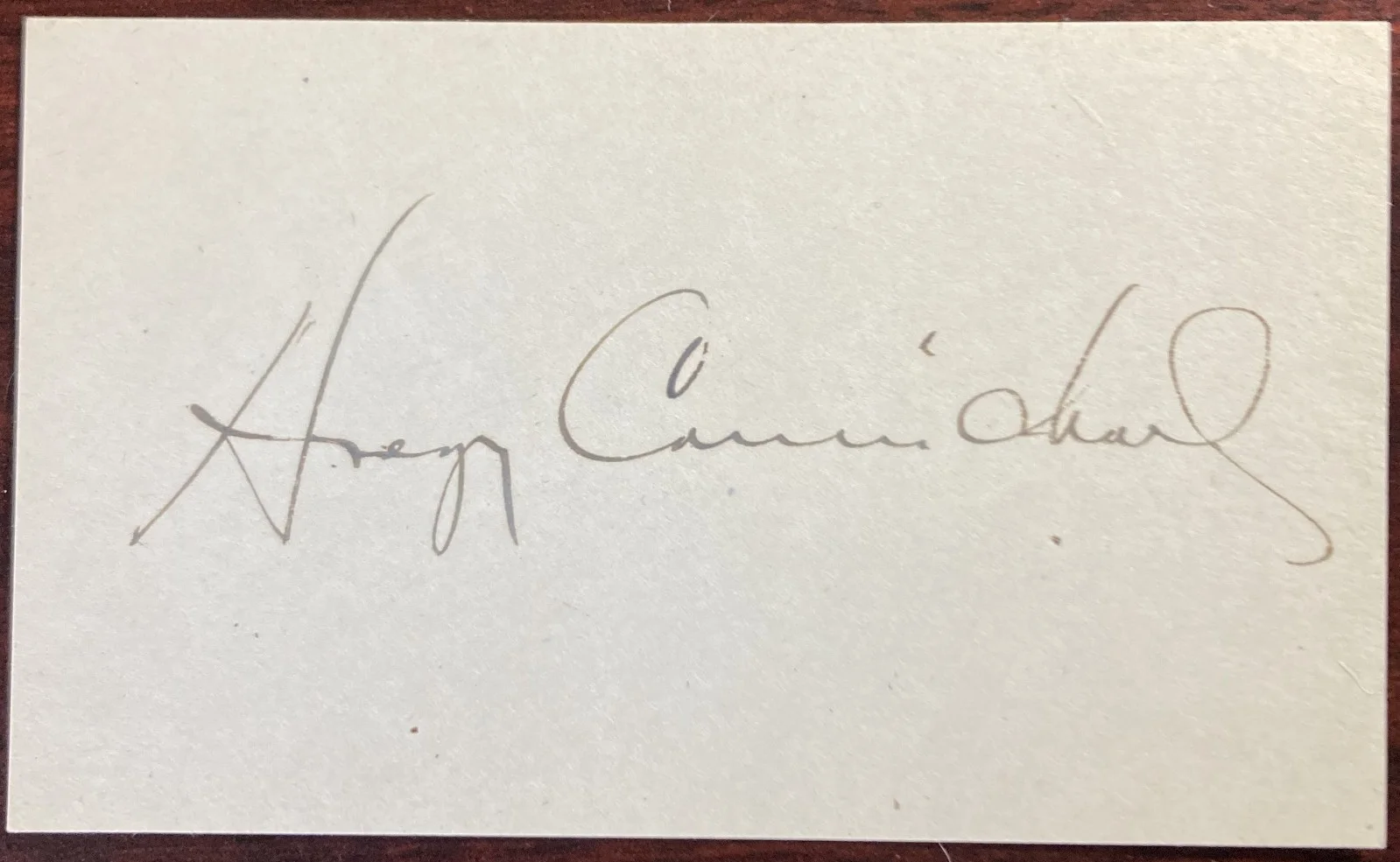 (2) items: HOAGY CARMICHAEL-Signed card, w/ b&w photo-Vintage, изображение 2