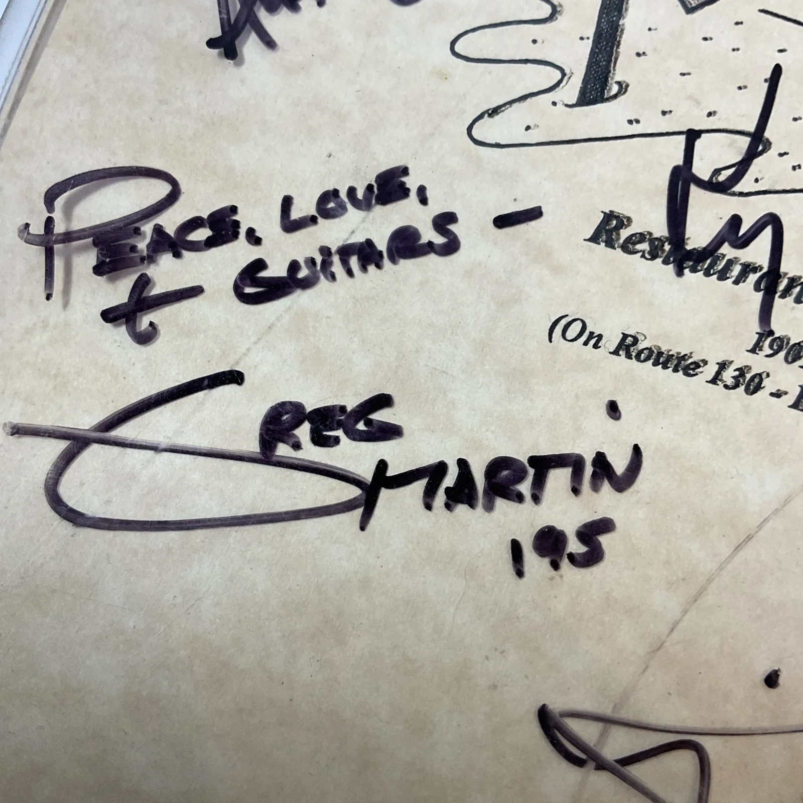 Autographed Menu Signed By The Kentucky Headhunters Dated 1995, изображение 2