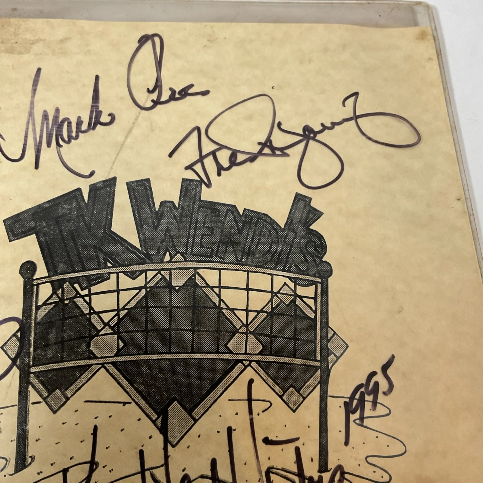 Autographed Menu Signed By The Kentucky Headhunters Dated 1995, изображение 5