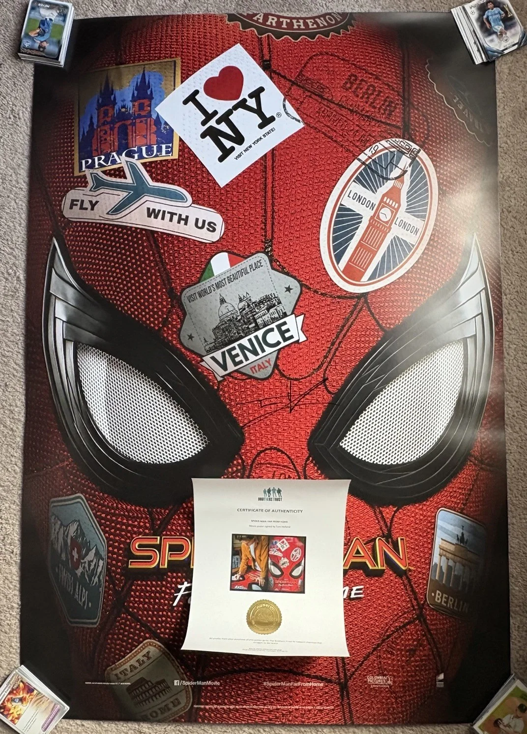Tom Holland — Tom Holland Signed Autograph Spider-Man: Far From Home FS 27x40 Movie Poster COA