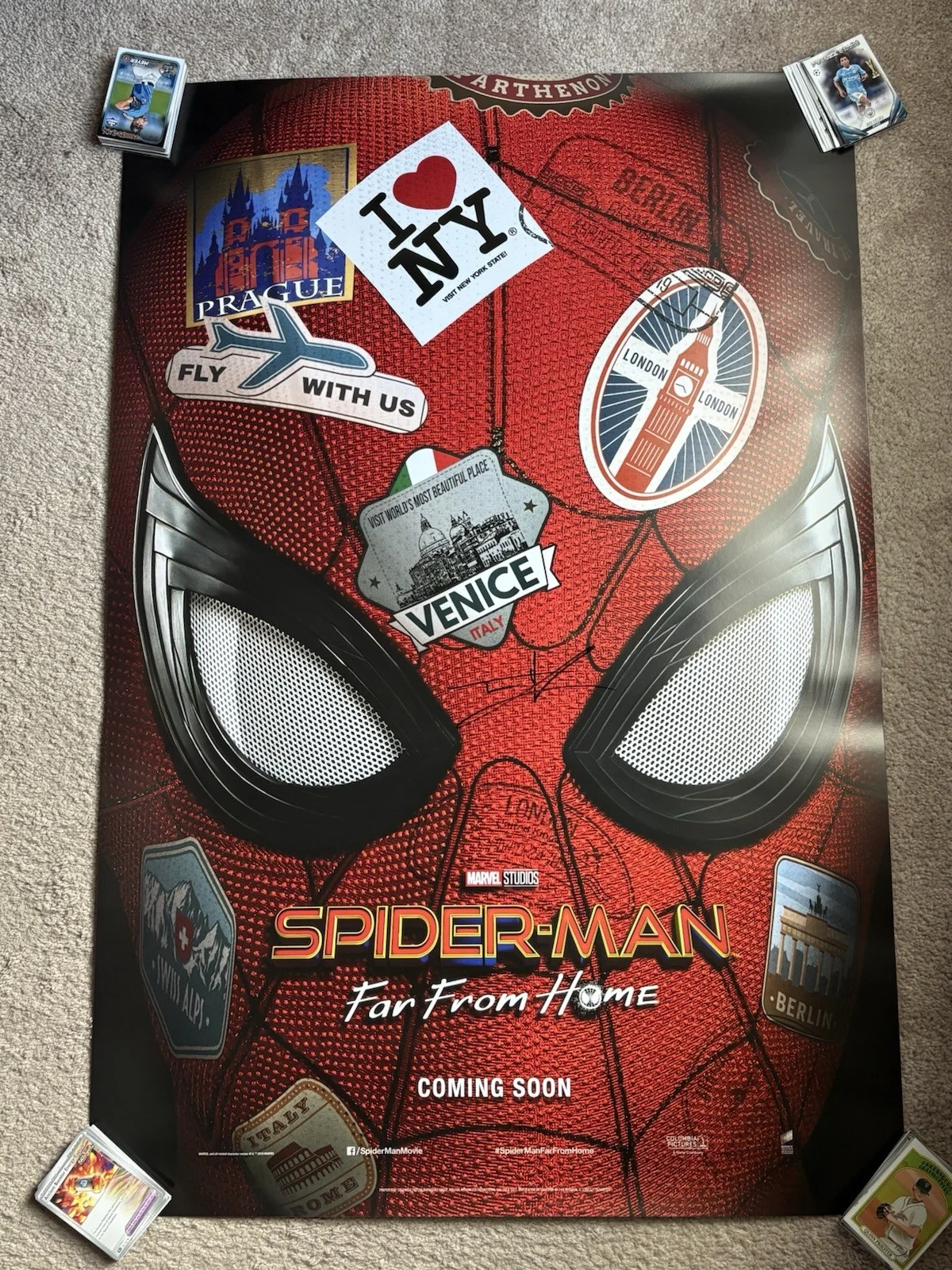 Tom Holland — Tom Holland Signed Autograph Spider-Man: Far From Home FS 27x40 Movie Poster COA, изображение 2