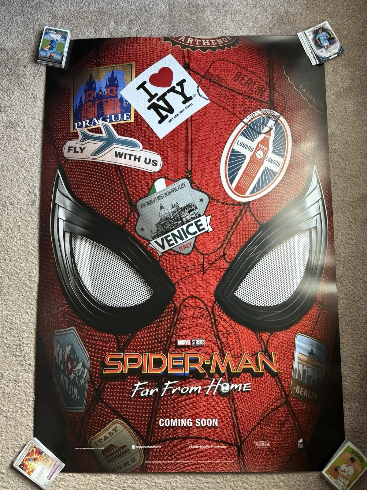 Tom Holland — Tom Holland Signed Autograph Spider-Man: Far From Home FS 27x40 Movie Poster COA, изображение 3