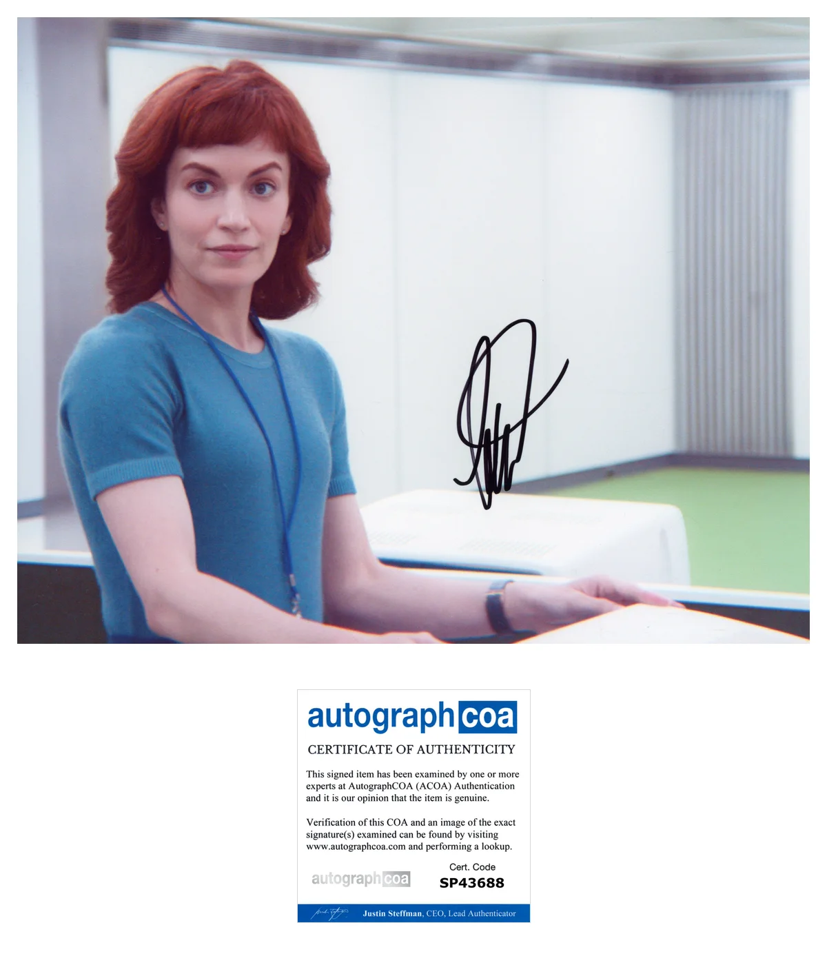 BRITT LOWER SIGNED SEVERANCE HELLY 8x10 PHOTO C w/EXACT PROOF & AUTOGRAPH COA, image 2