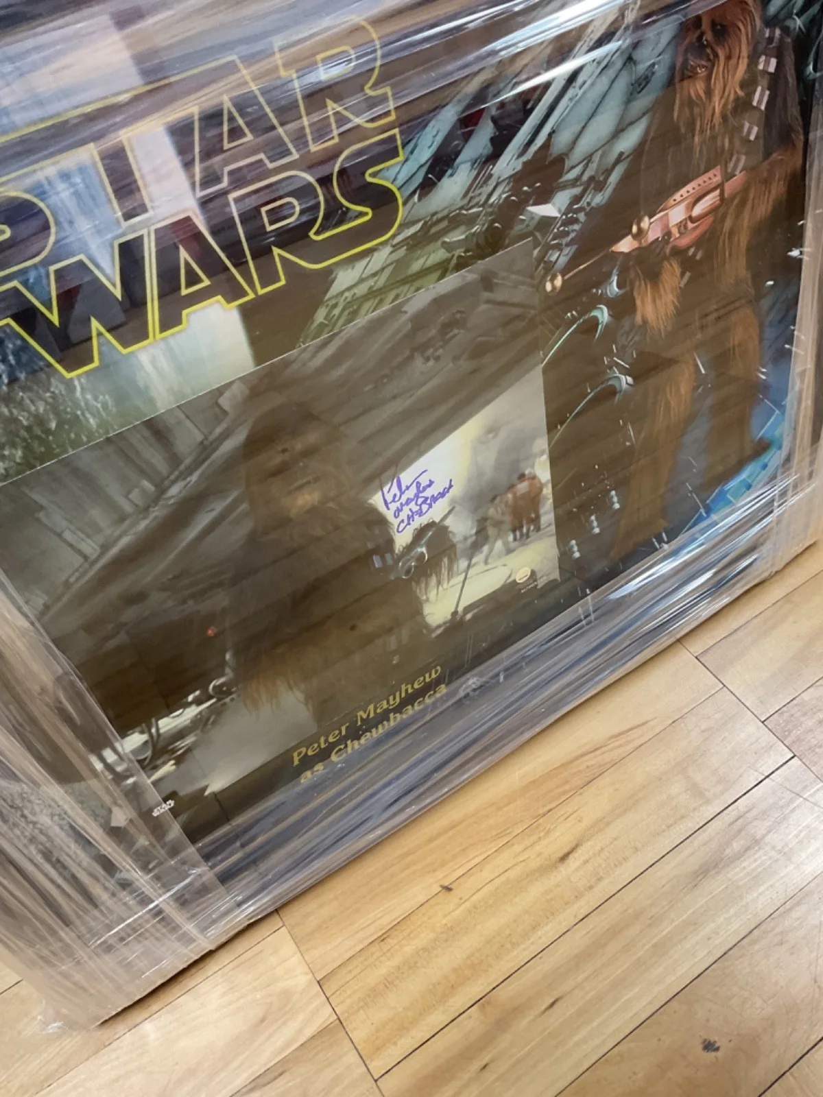 Peter Mayhew — Peter Mayhew Chewbacca Star Wars Signed Raised Movie Photo Steiner COA, изображение 2