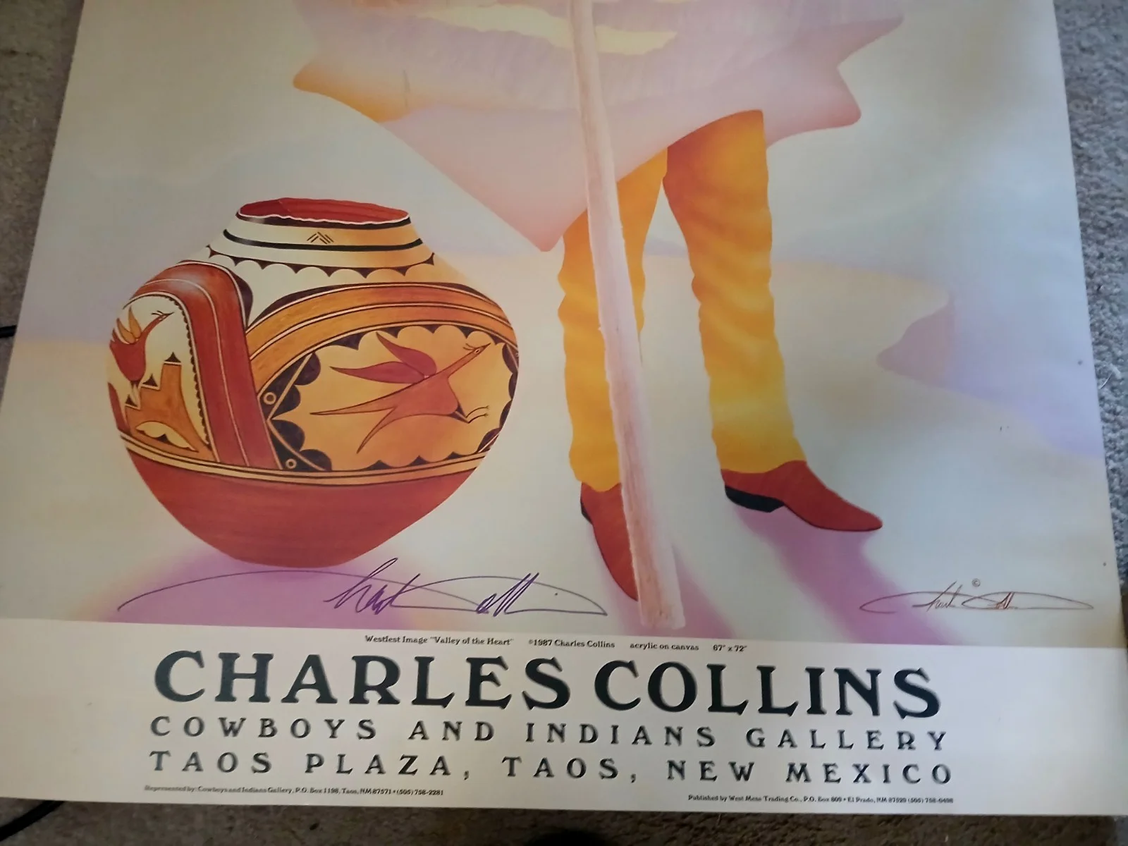 Charles Collins Signed Poster First WestFest 1987 By Michael Martin Murphy, изображение 5