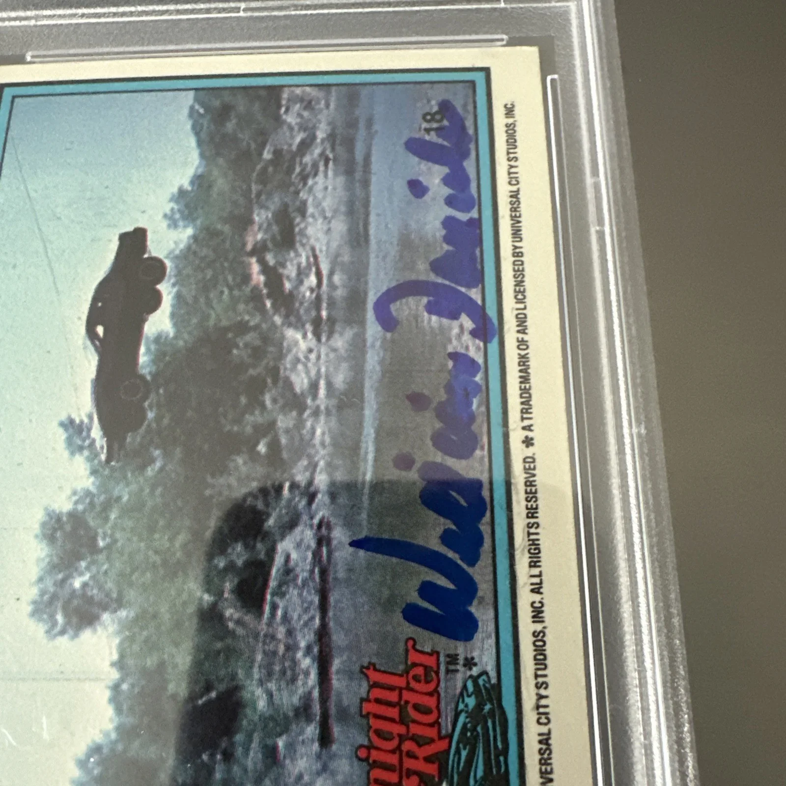 WILLIAM DANIELS — WILLIAM DANIELS SIGNED KNIGHT RIDER DONRUSS CARD KITT PSA Slab Autograph Auto, изображение 3