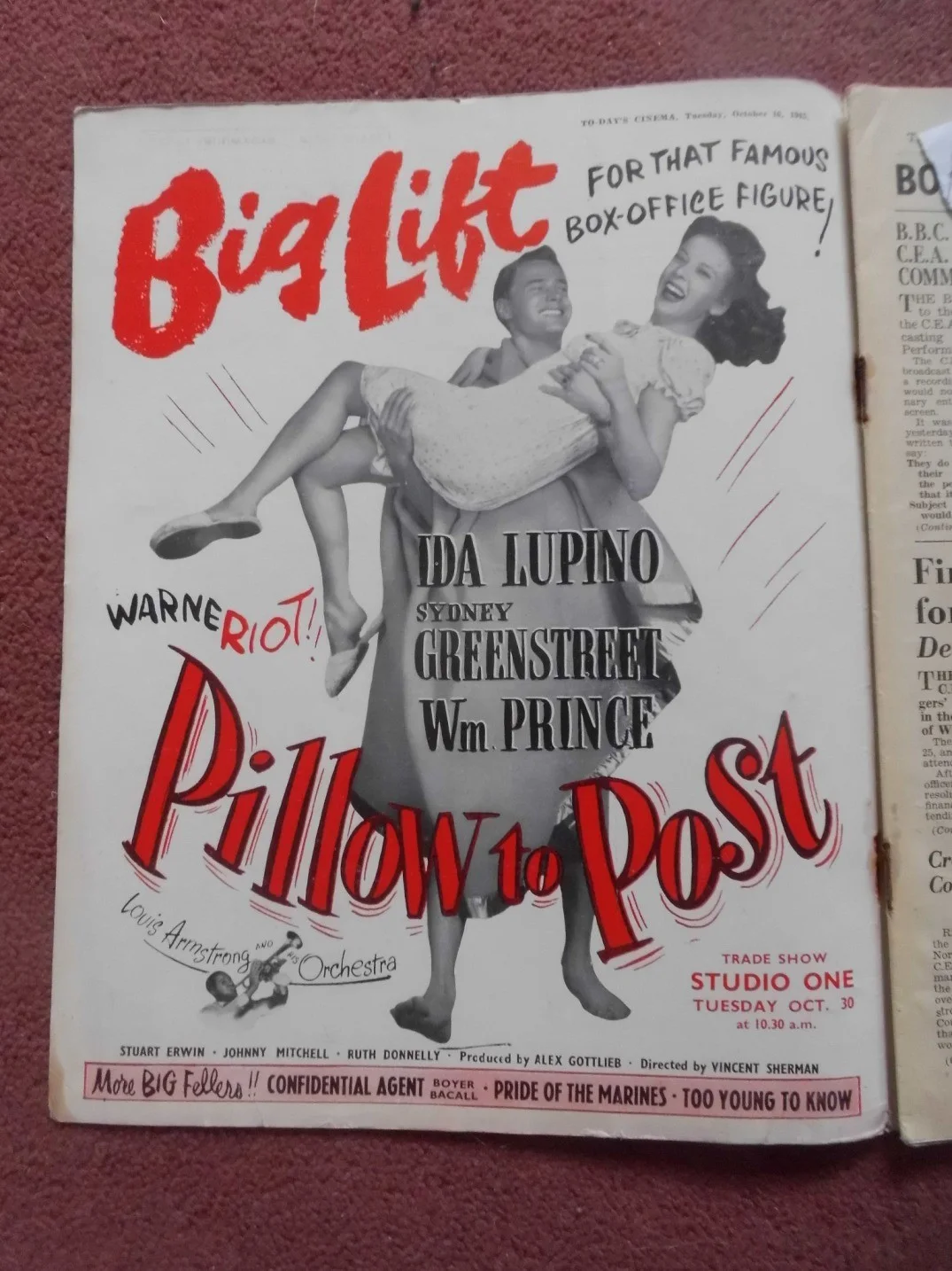 TODAY’S CINEMA (1945) UK trade mag LOST WEEKEND, SEVENTH VEIL, film noir, etc, изображение 2