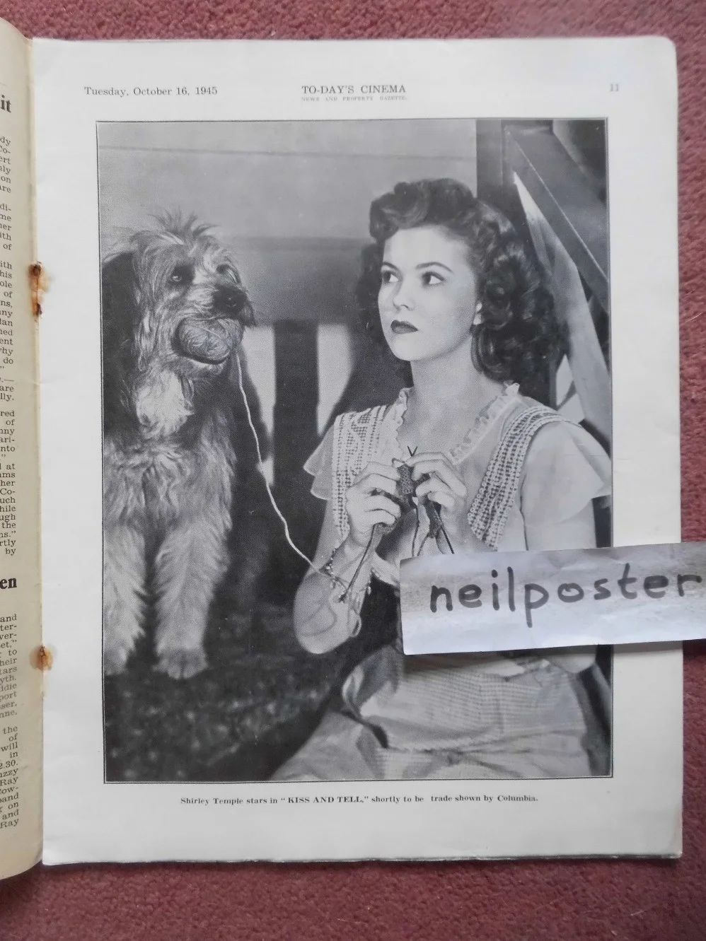 TODAY’S CINEMA (1945) UK trade mag LOST WEEKEND, SEVENTH VEIL, film noir, etc, изображение 4