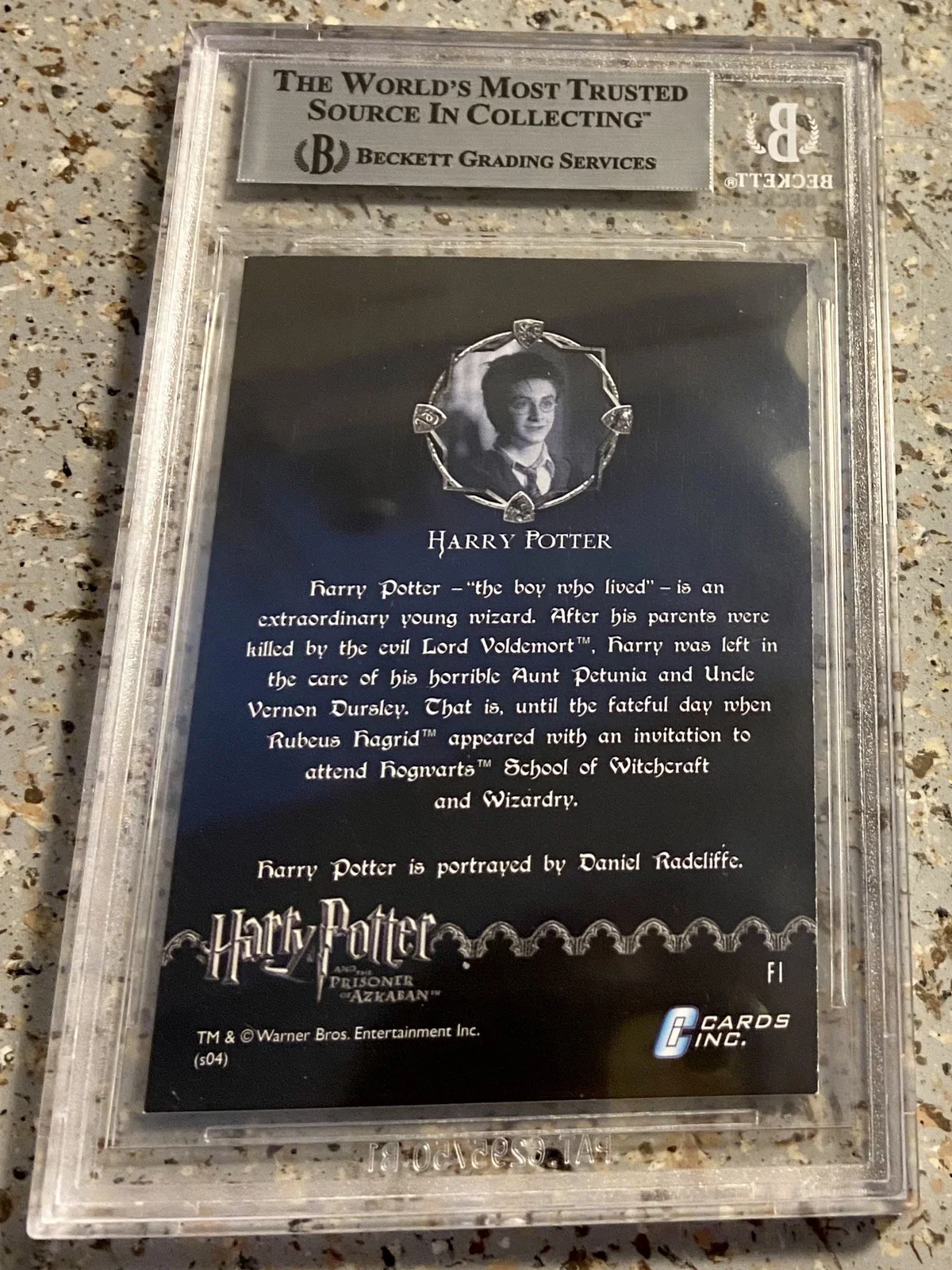 Daniel Radcliffe — RARE! Daniel Radcliffe SIGNED 2004 Harry Potter UK Retail Foil Card #F1- BGS COA, изображение 4