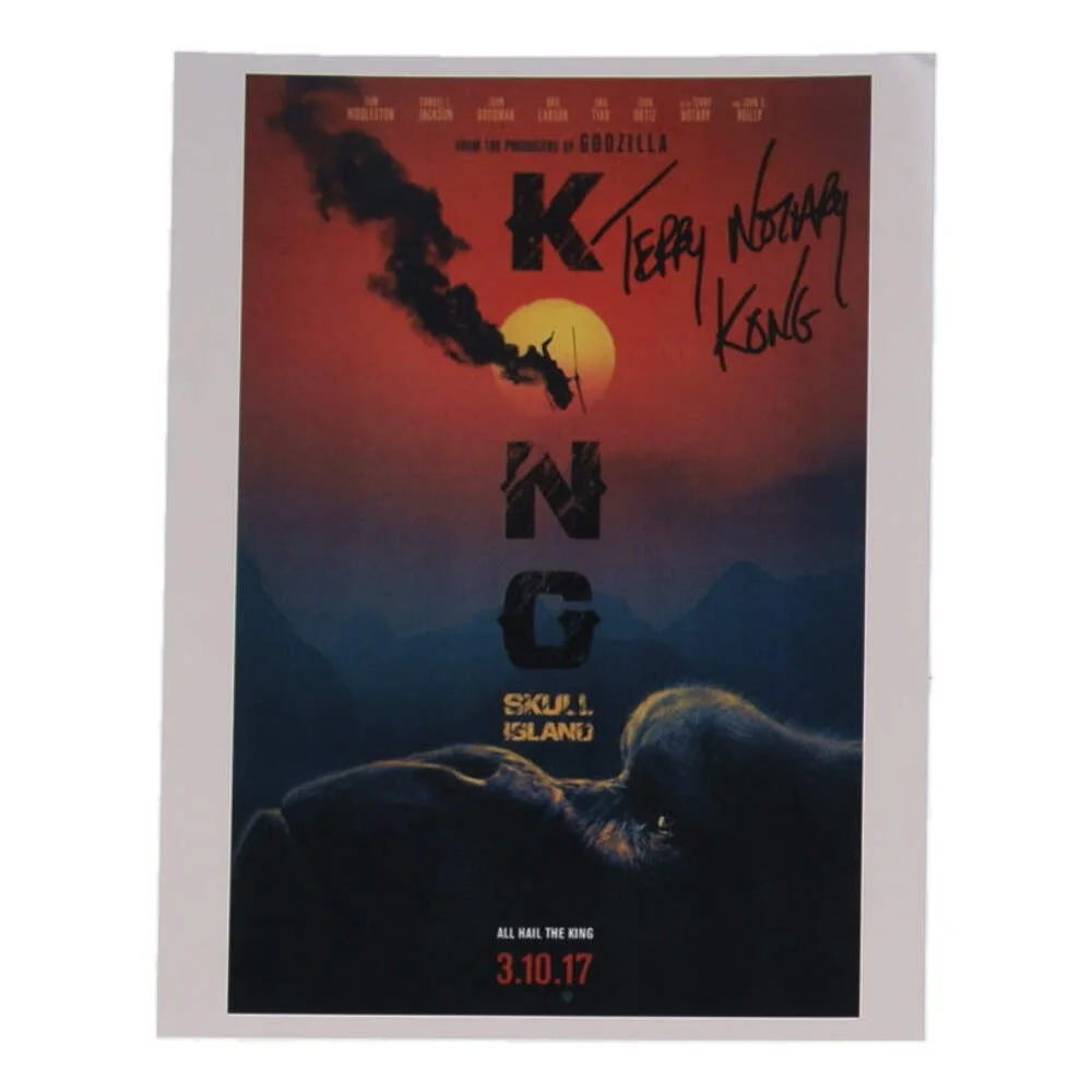 Terry Notary — Terry Notary Signed (JSA) "Kong: Skull Island" 8.5x11 Poster Inscribed "Kong", image 3