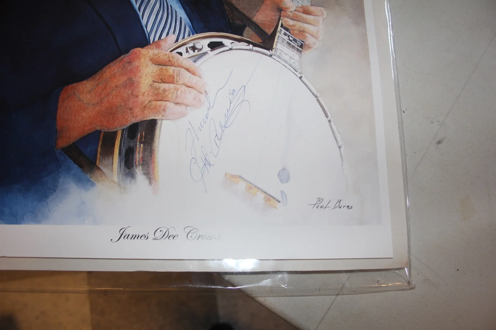 Bobby Slone — JD Crowe and the New South authentic signed print Paul Burns, image 2