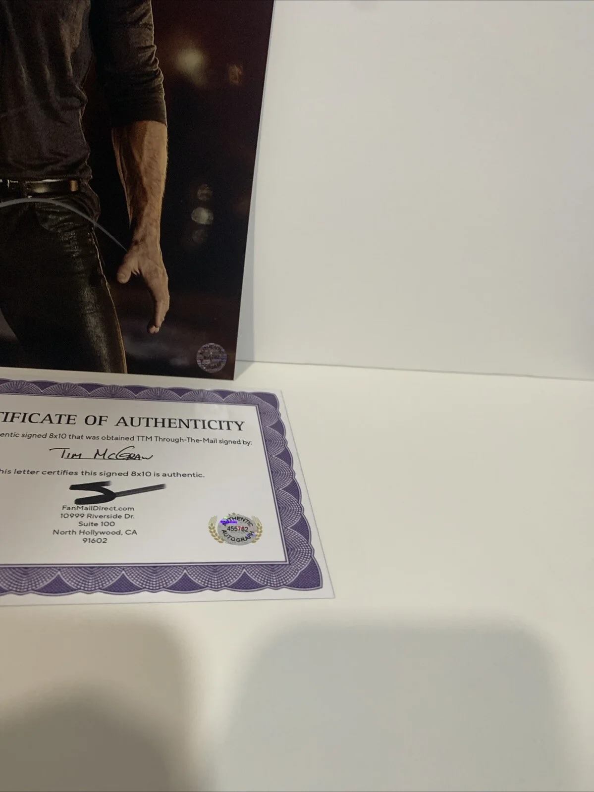 Tim McGraw (Country Artist) Signed Autographed 8x10 photo - AUTO with COA, image 2