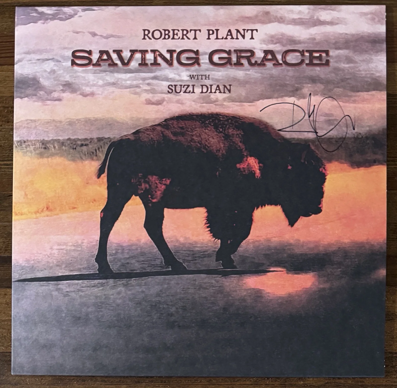 Robert Plant — ROBERT PLANT LED ZEPPLIN SIGNED SAVING GRACE VINYL LP COVER BECKETT BAS COA AUTO, изображение 2