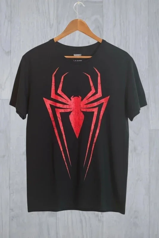 Marvel Spider-Man Miles Morales Graphic Mens Black T-Shirt Size Large, image 2