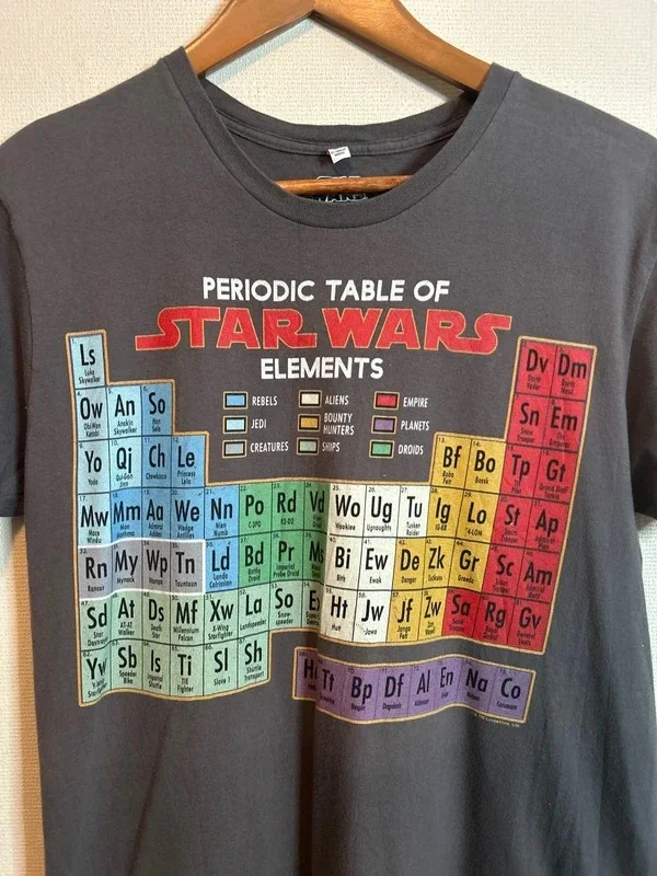 Star Wars Periodic Table of Elements Graphic Mens T-Shirt Size Small, изображение 3