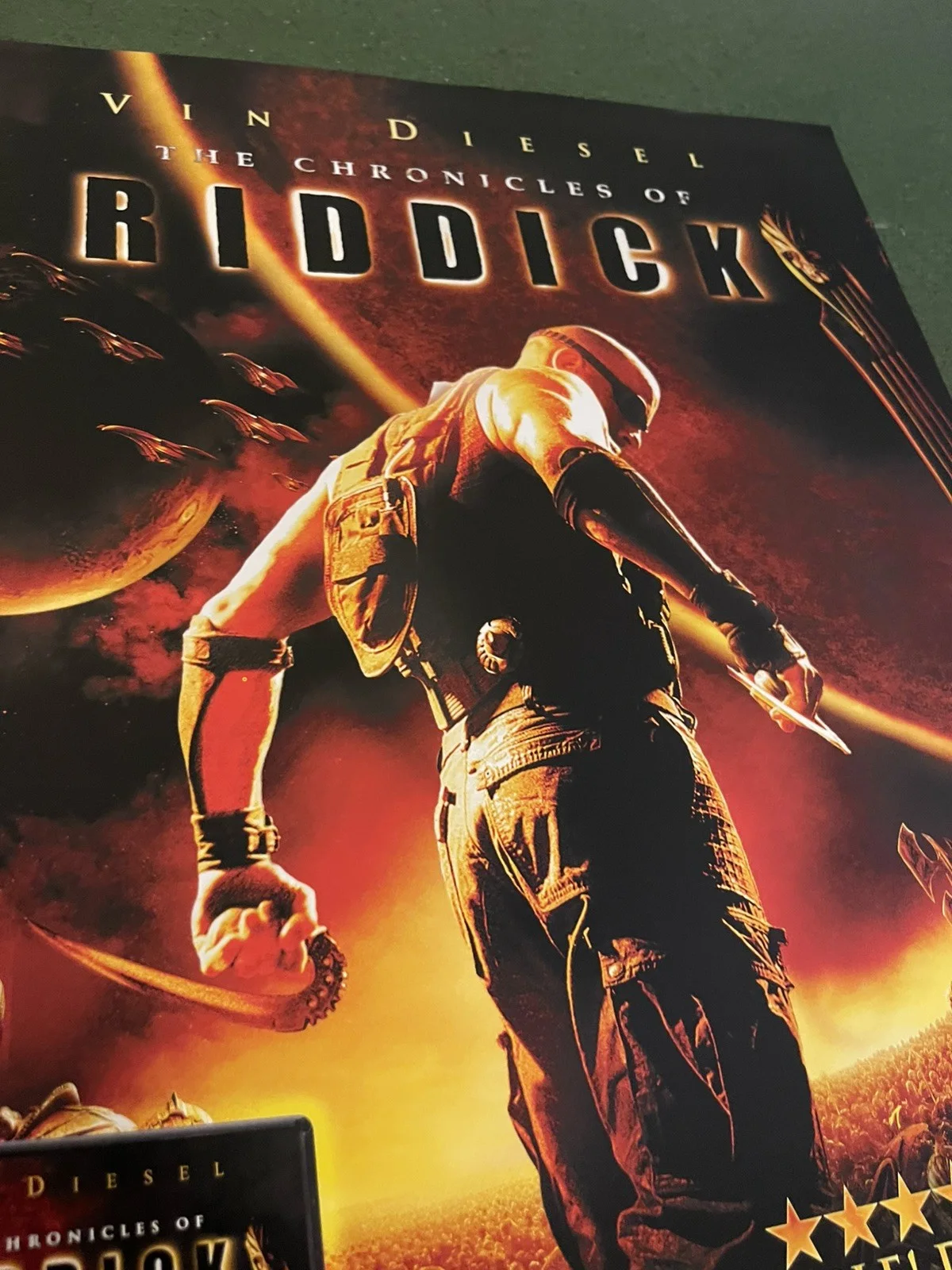 Original (2004) Chronicles of Riddick Video Shop Movie Promo Poster - A2 - RARE, изображение 2