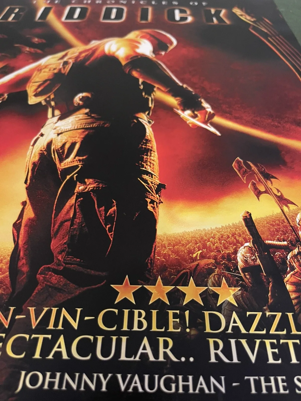 Original (2004) Chronicles of Riddick Video Shop Movie Promo Poster - A2 - RARE, изображение 4
