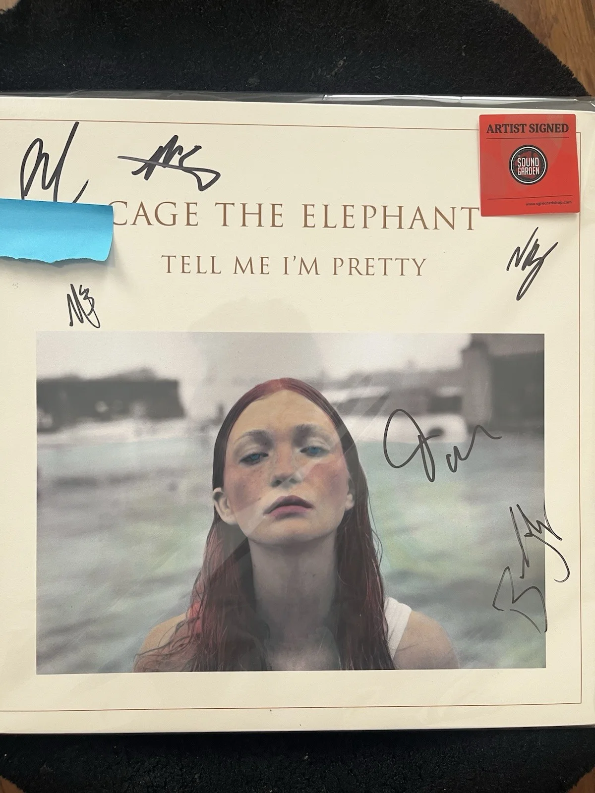 *Signed On Cover” Tell Me I’m Pretty Cage The Elephant Vinyl, image 2