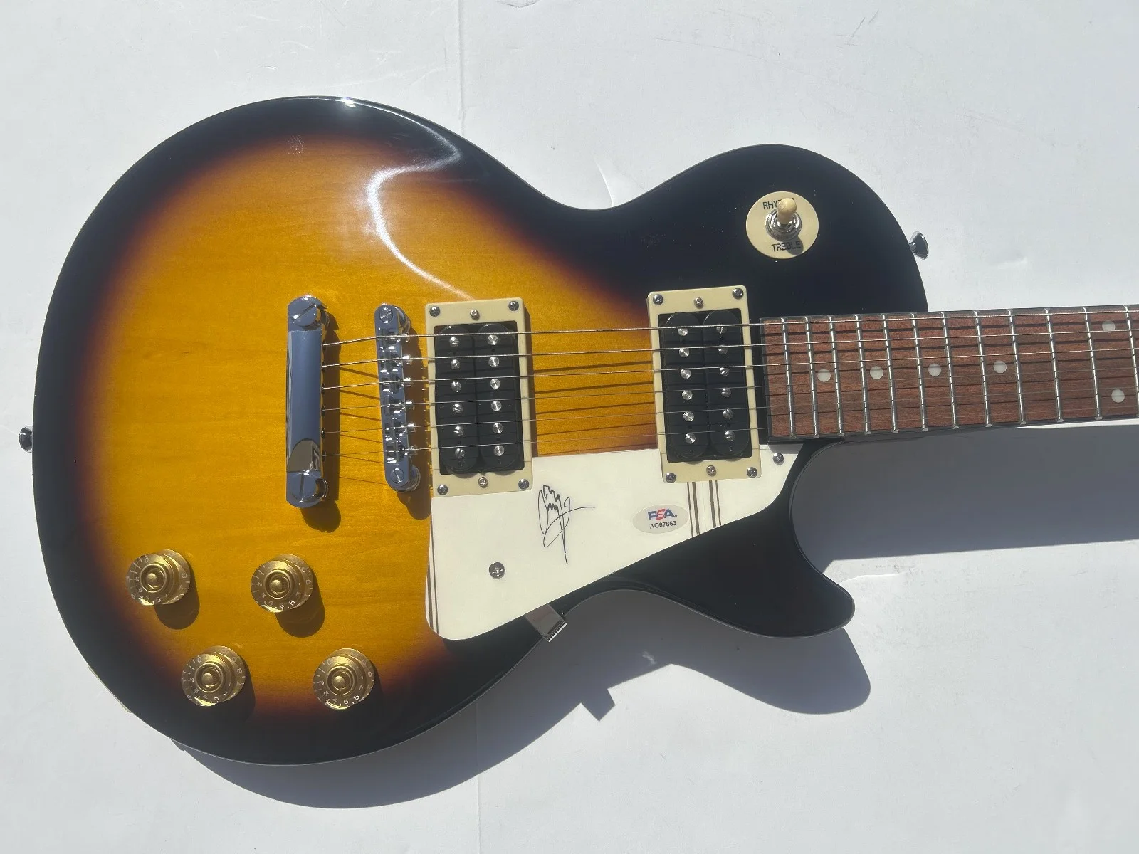 Jimmy Page Signed Autographed Led Zeppelin Full Size Guitar PSA/DNA, image 2