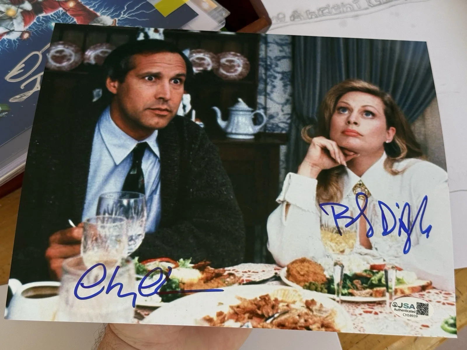 Chevy Chase — Chevy Chase Beverly D'Angelo Dual Signed 8x10 Photo Christmas Vacation JSA COA, image 4