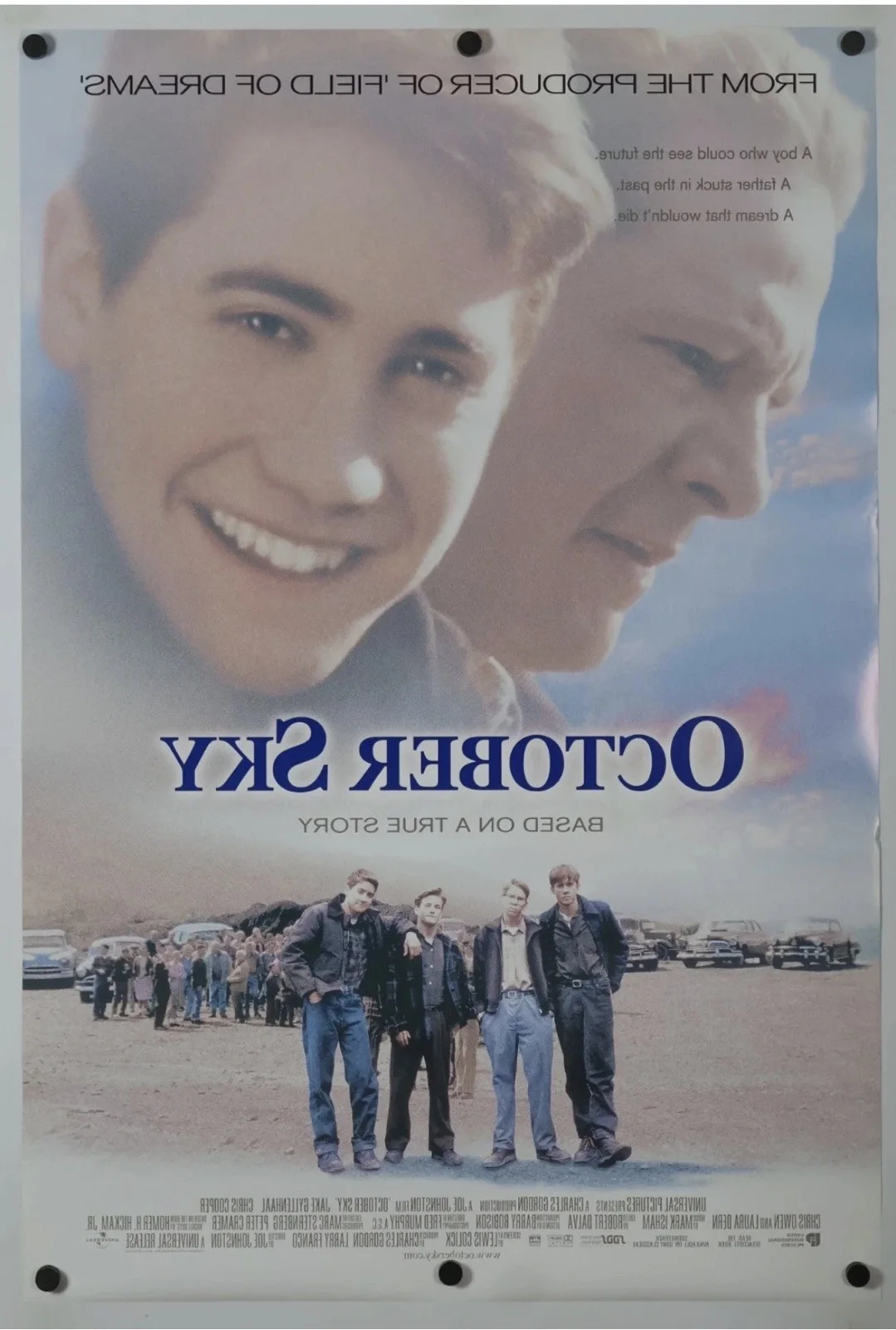 October Sky - original DS movie poster 27x40 1999 Rare style Early Gyllenhaal, изображение 2