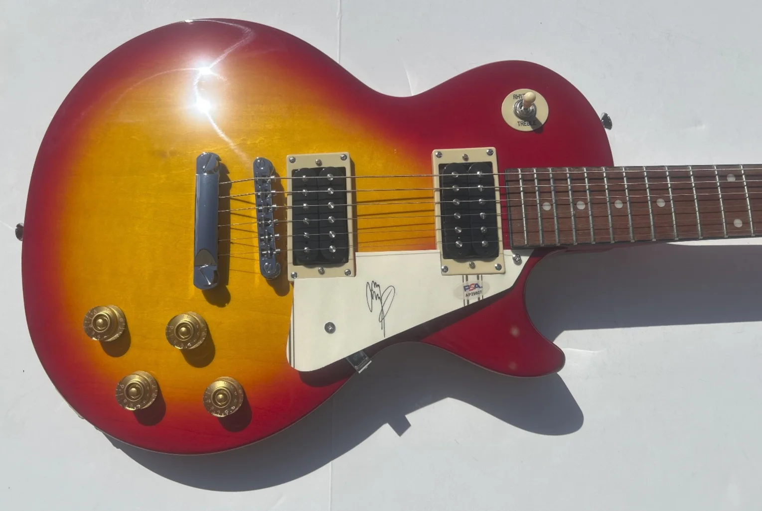 Jimmy Page Signed Autographed Led Zeppelin Full Size Guitar PSA/DNA, image 2