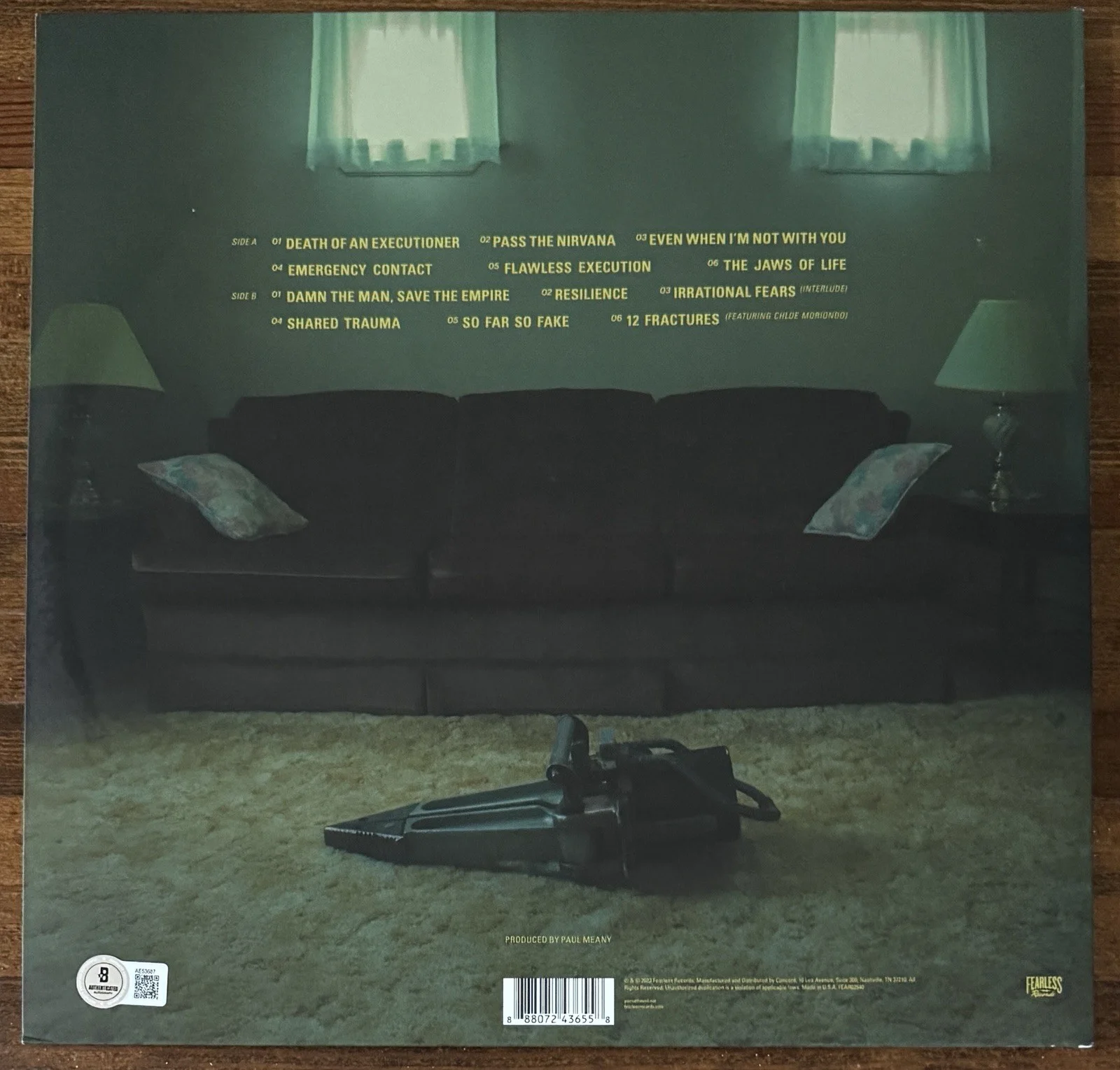 Pierce The Veil — PIERCE THE VEIL SIGNED THE JAWS OF LIFE VINYL JACKET COVER BECKETT BAS COA AUTO, изображение 5