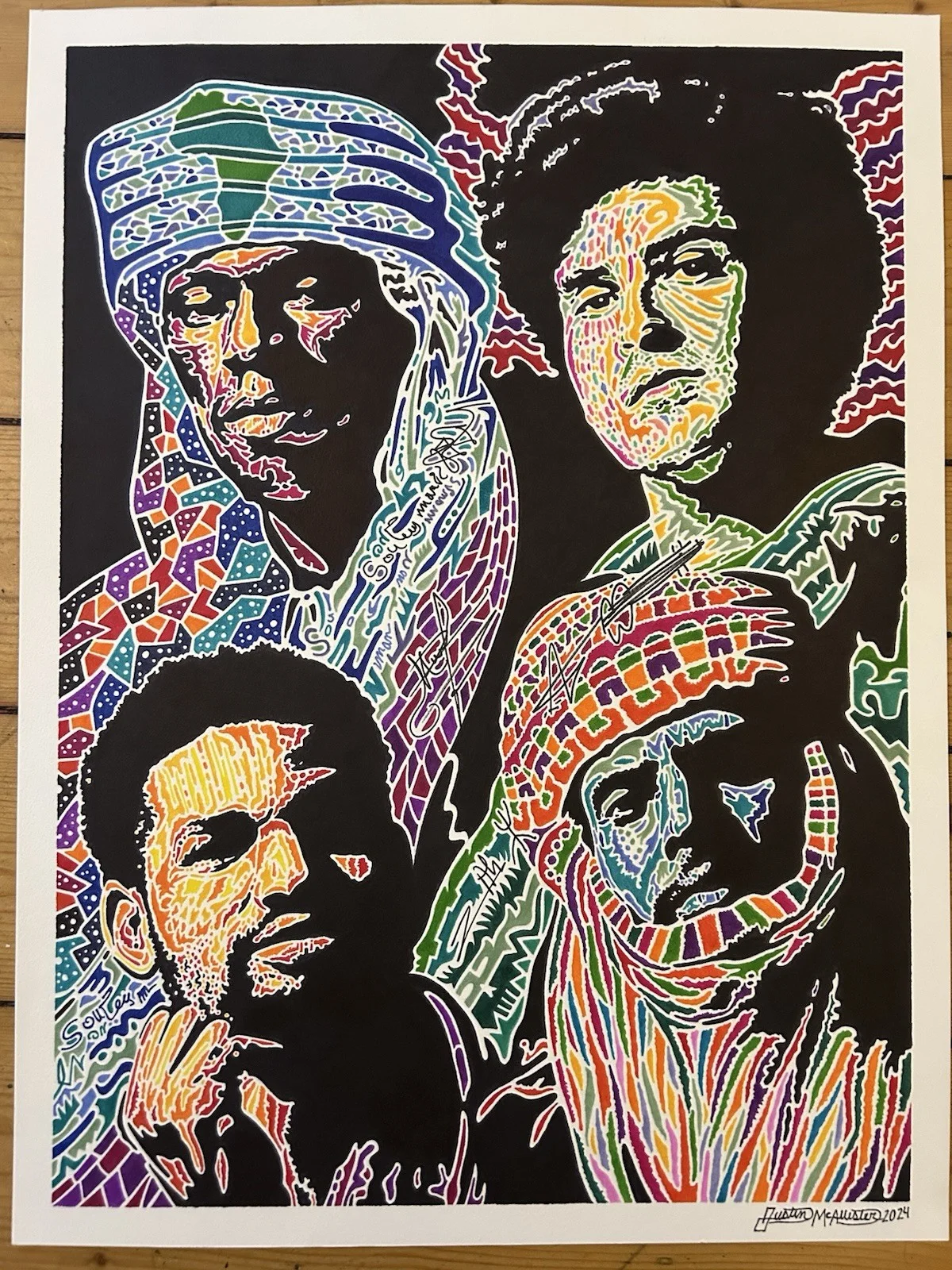 MDOU MOCTAR One Of A Kind 1/1 Band Signed/Autographed Original Art. MUST SEE., изображение 2