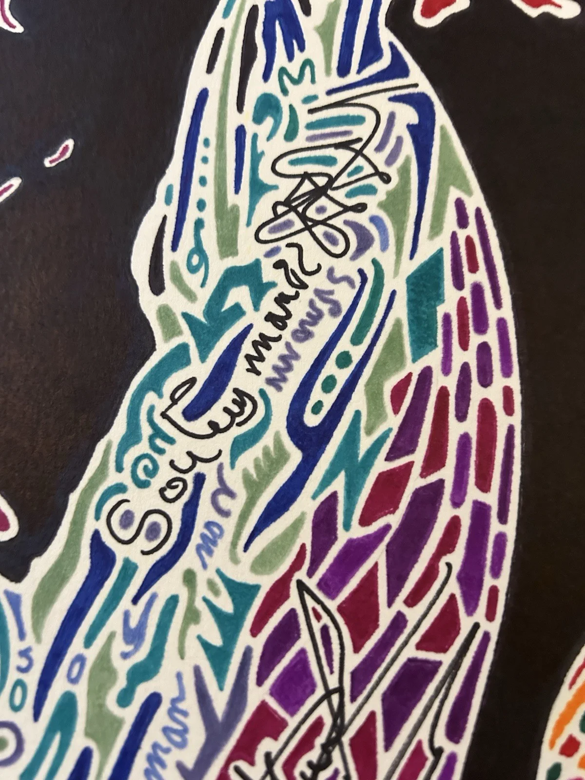 MDOU MOCTAR One Of A Kind 1/1 Band Signed/Autographed Original Art. MUST SEE., изображение 3