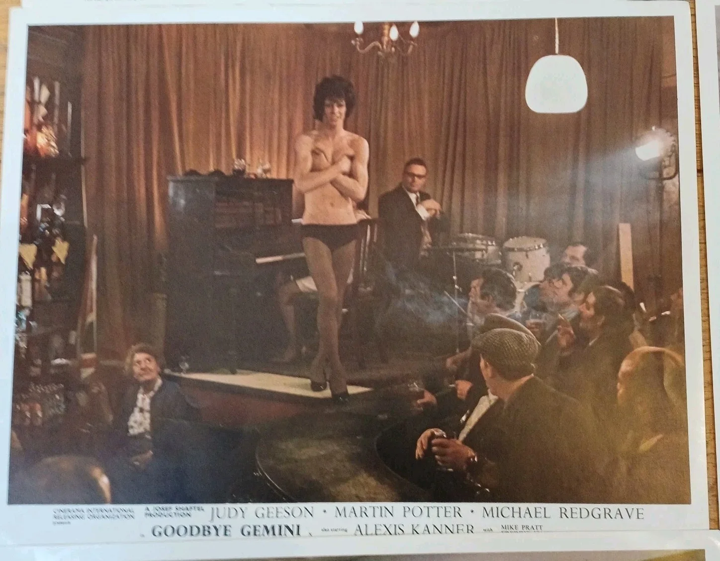 Goodbye Gemini 8 Original Lobby Card Alexis Kanner Transvestite Stripper Fishnet, image 2