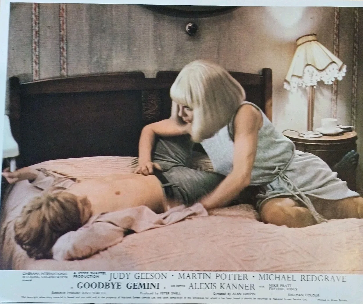Goodbye Gemini 8 Original Lobby Card Alexis Kanner Transvestite Stripper Fishnet, image 3